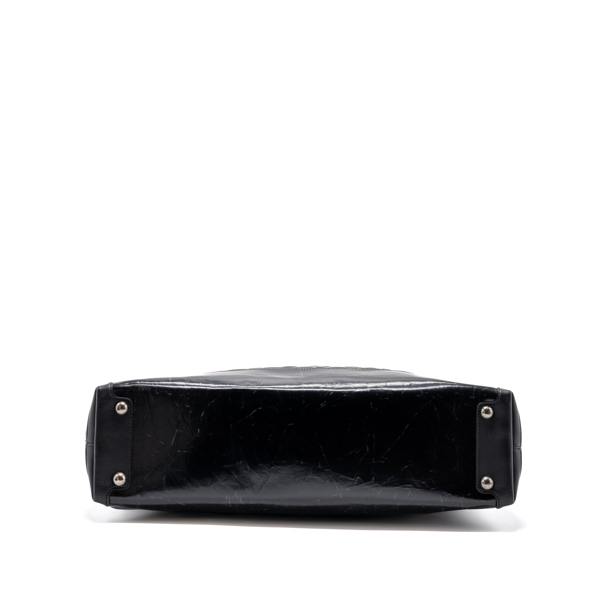 Chanel giant zip shopping bag patent black ruthenium hardware - Image 4