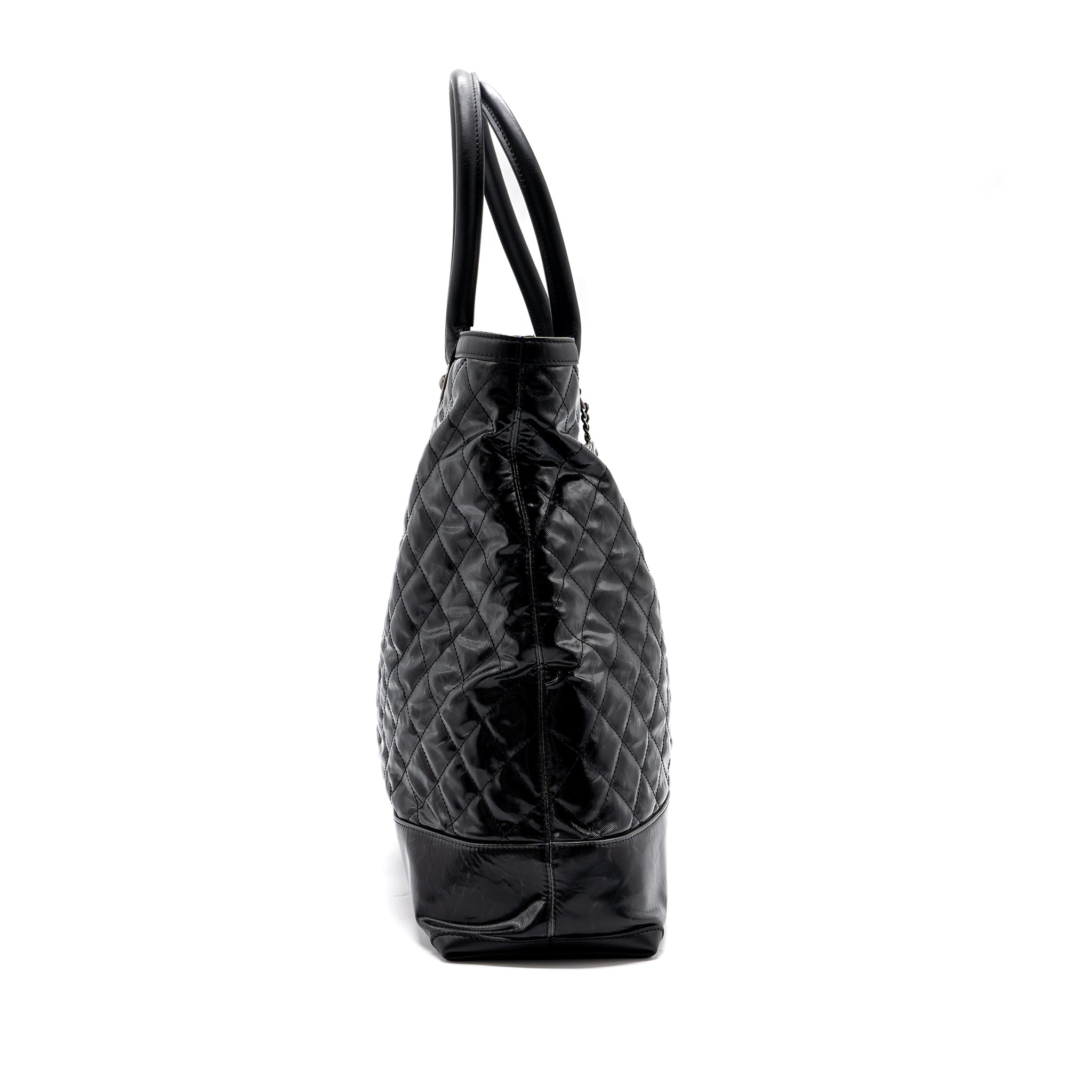 Chanel giant zip shopping bag patent black ruthenium hardware - Image 5