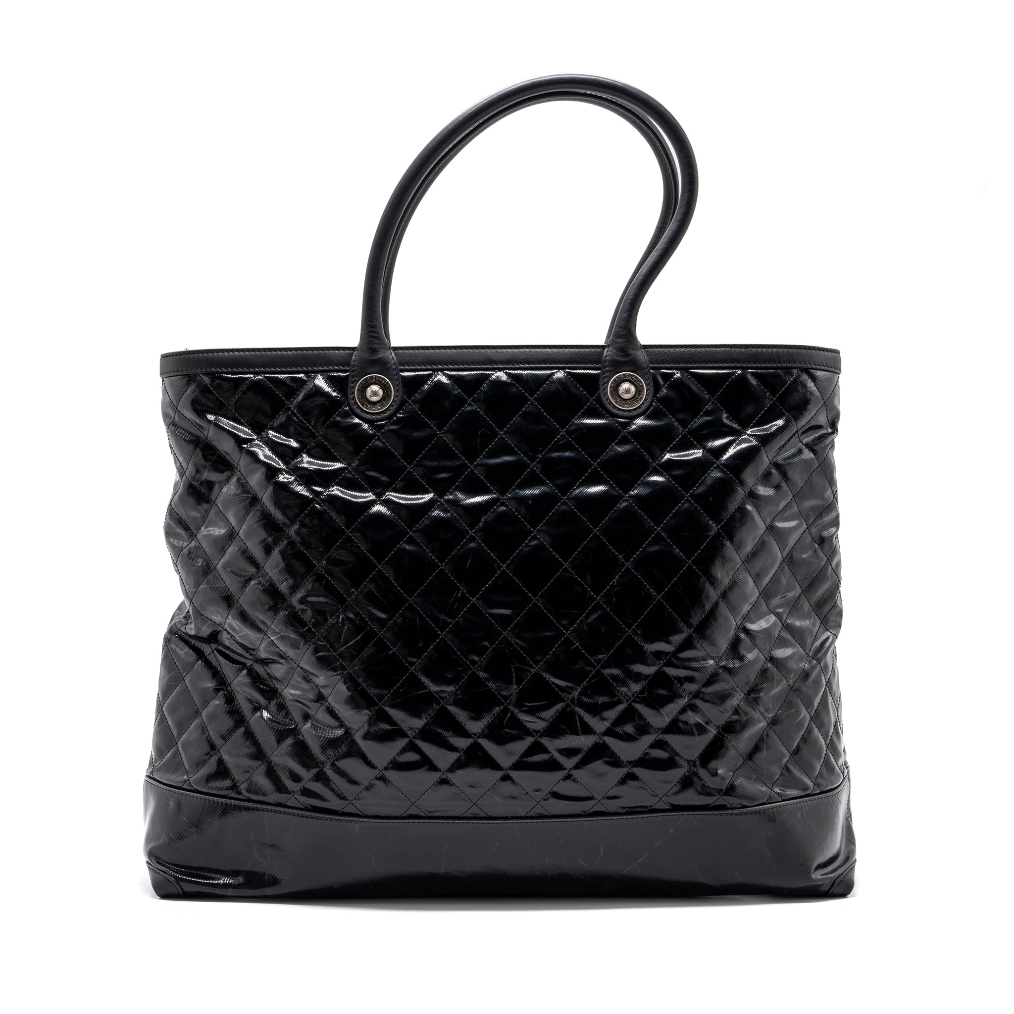 Chanel giant zip shopping bag patent black ruthenium hardware - Image 2