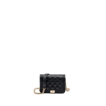 Chanel boy chain clutch caviar black LGHW (microchip)