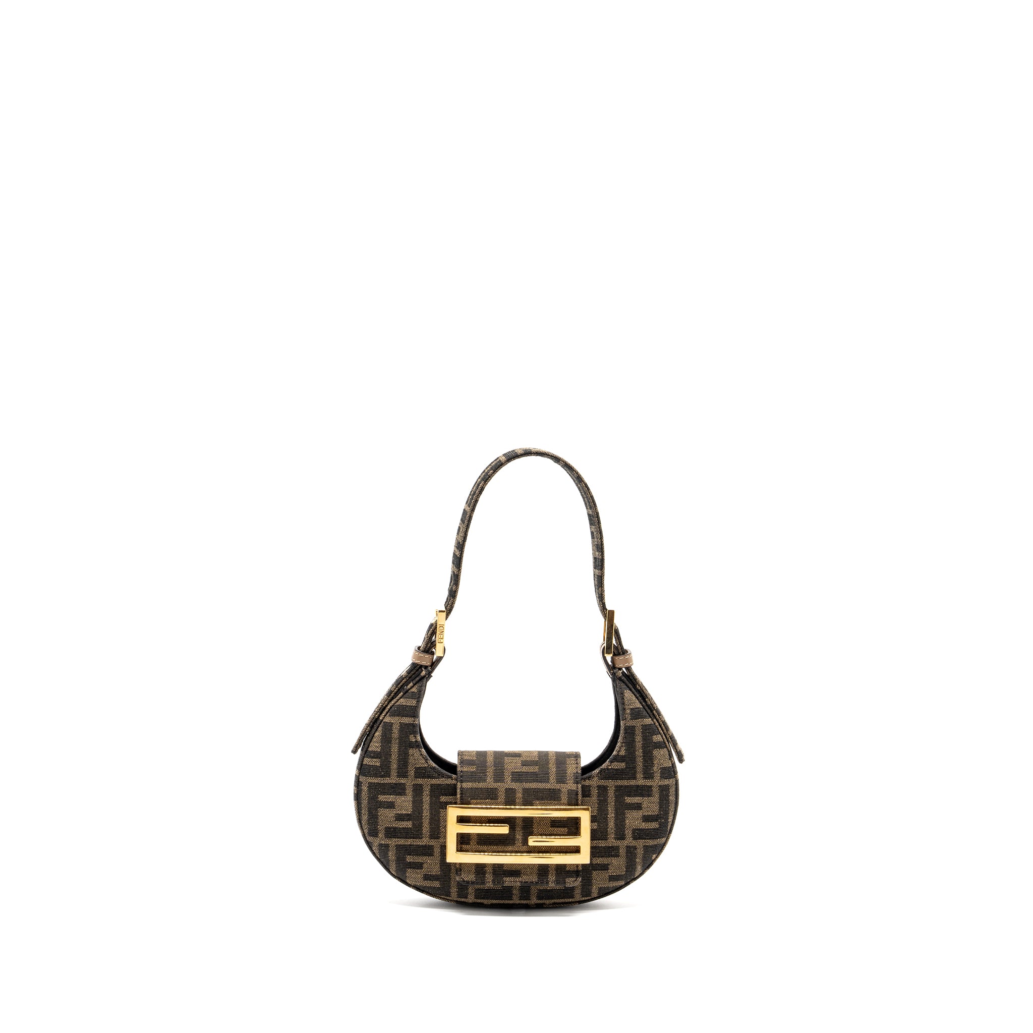 FENDI Mini cookie bag FF Fabric jacquard GHW