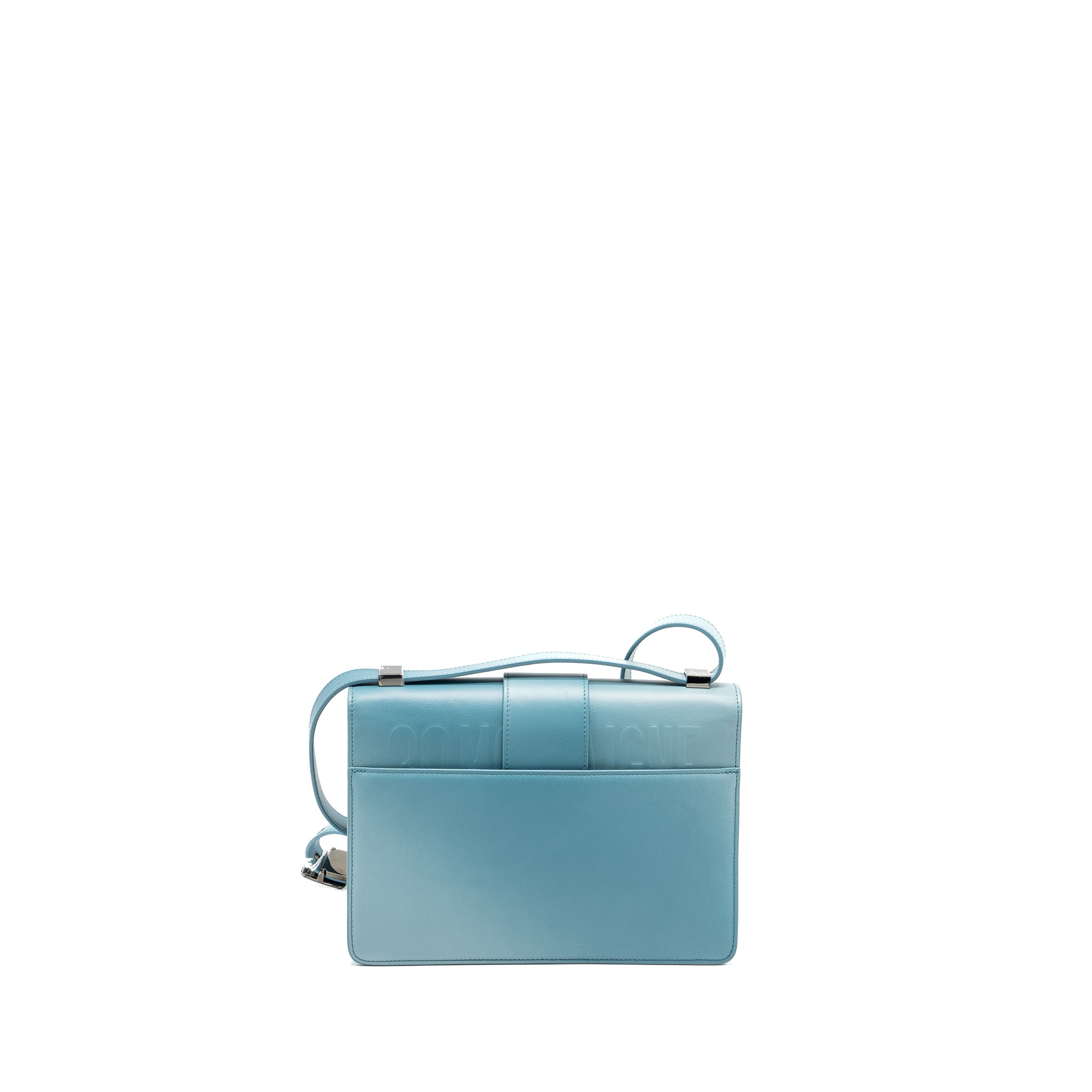Dior 30 Montaigne Medium Flap Bag Calfskin Gradient Blue with Black Hardware - Image 2