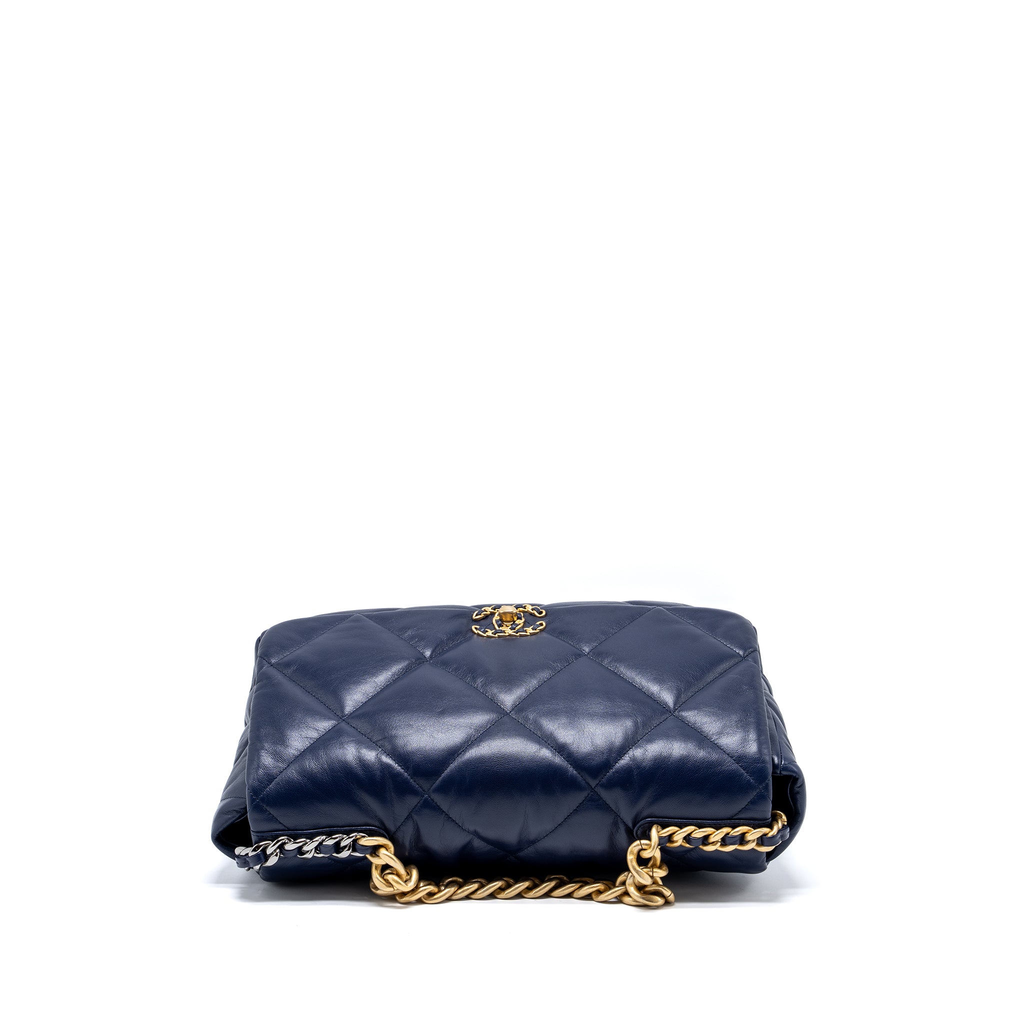 Chanel maxi 19 bag goatskin dark blue multicolour hardware - Image 5
