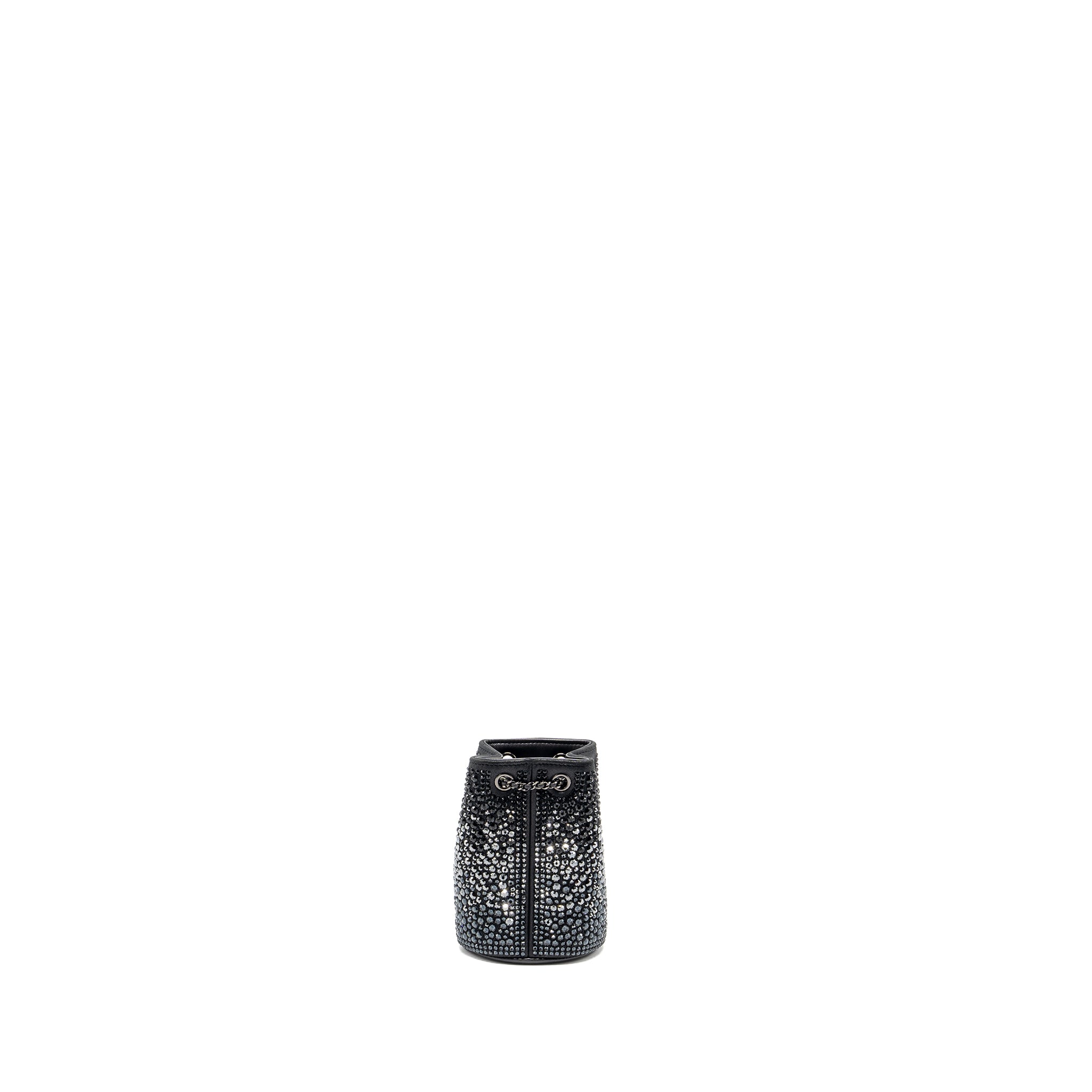 Chanel super mini Crystal studded clutch with chain lambskin black ruthenium hardware - Image 2
