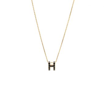 Hermes Pop H Pendant Black GHW