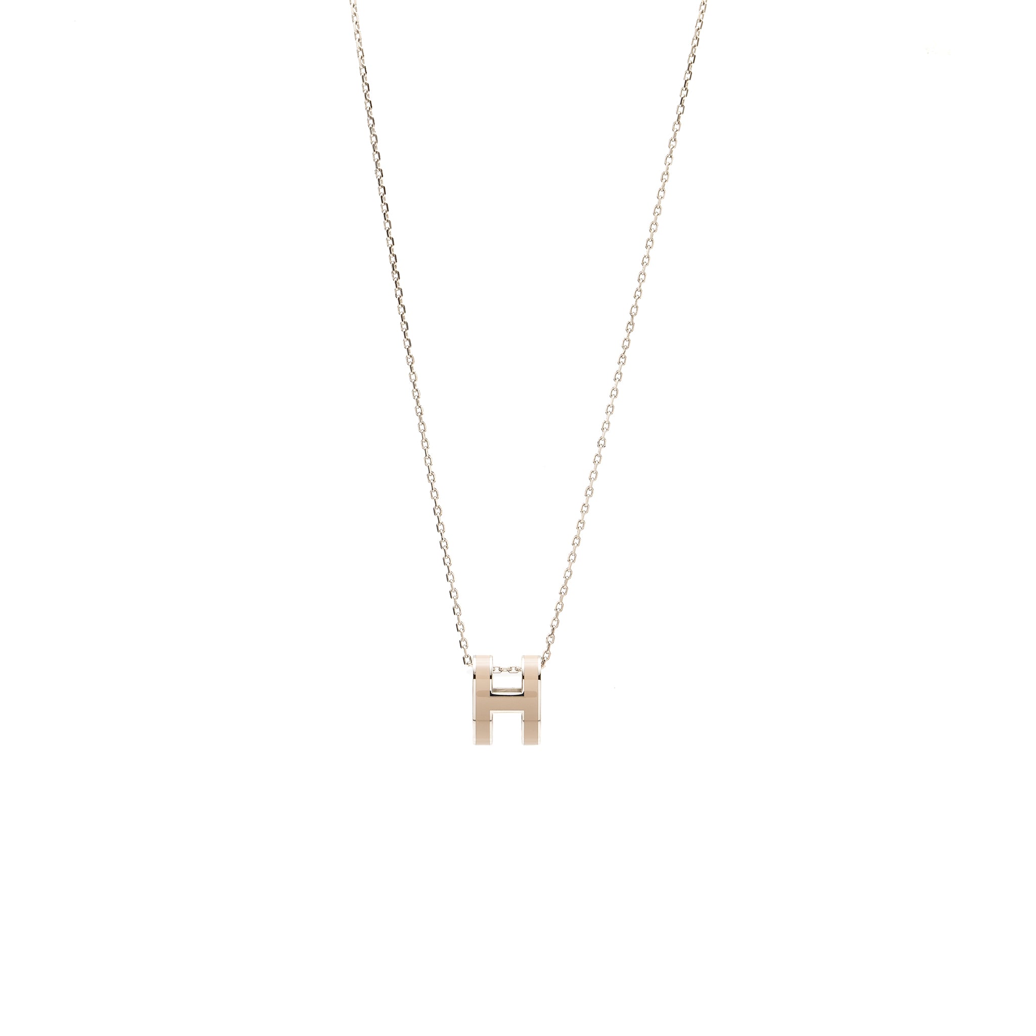 Hermes Pop H Pendant Marron Glace SHW