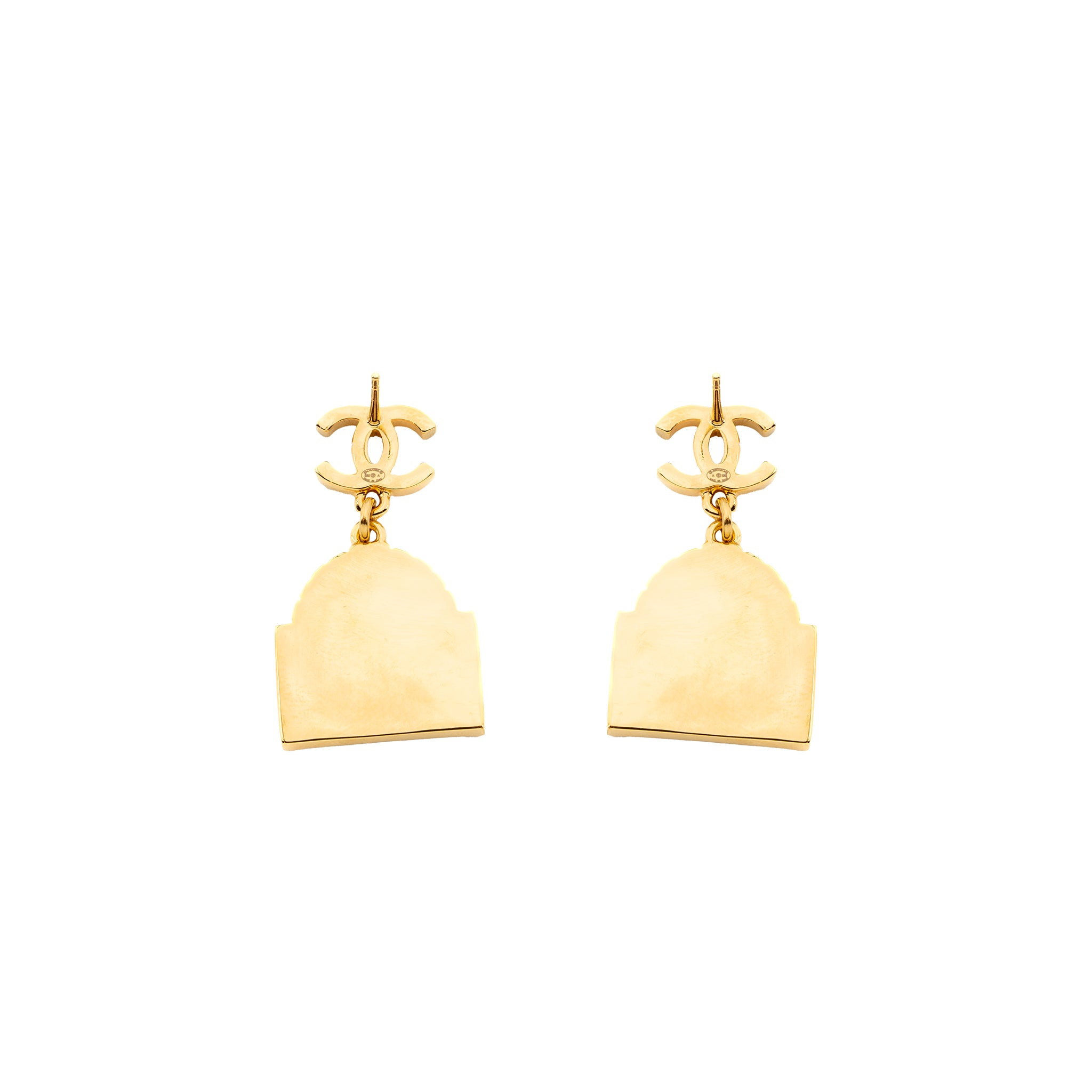 Chanel CC Logo Rue Cambo Drop Earring GHW - Image 4