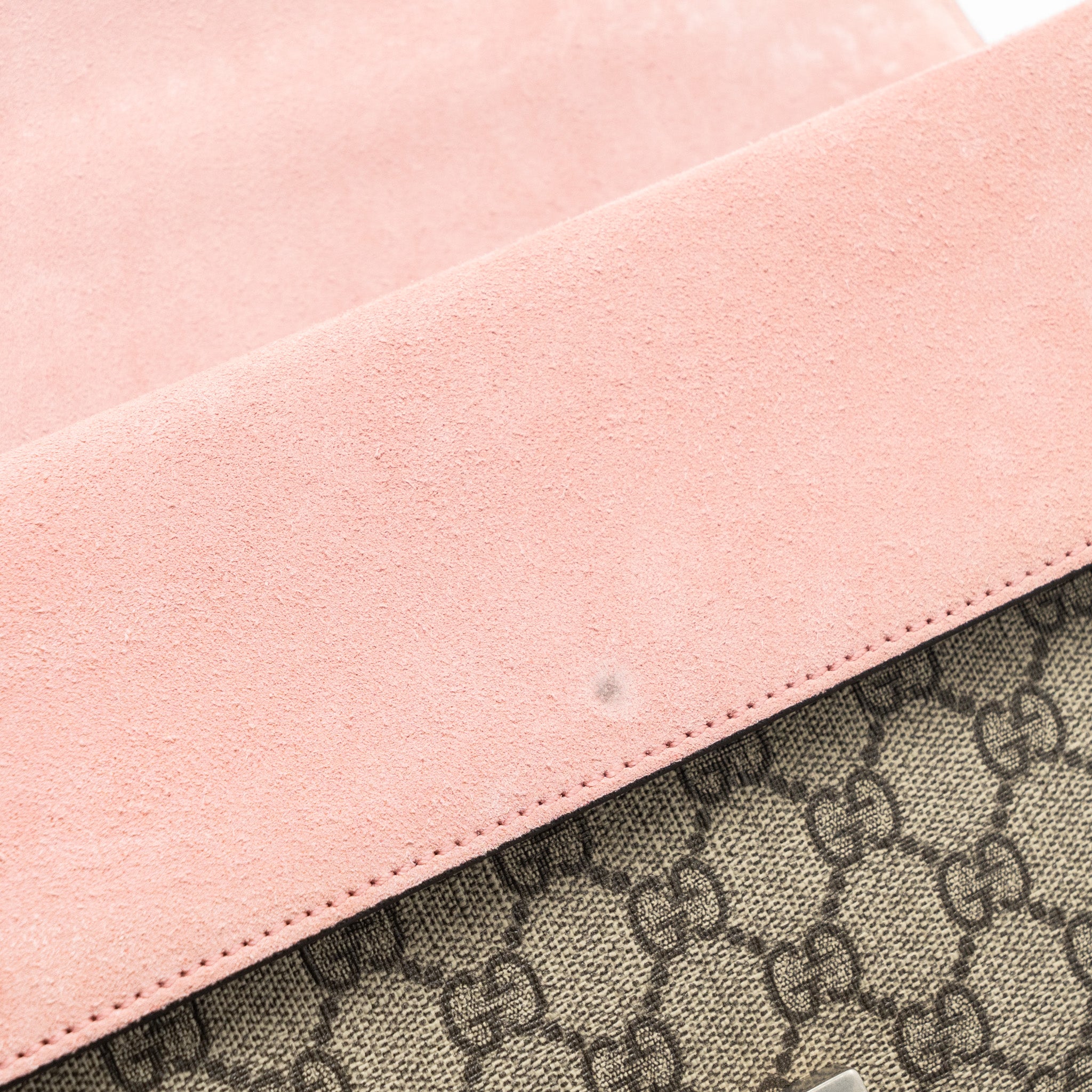 Gucci Dionysus Shoulder Bag GG Supreme Canvas/Suede Pink/Brown Limited Edition SHW - Image 9