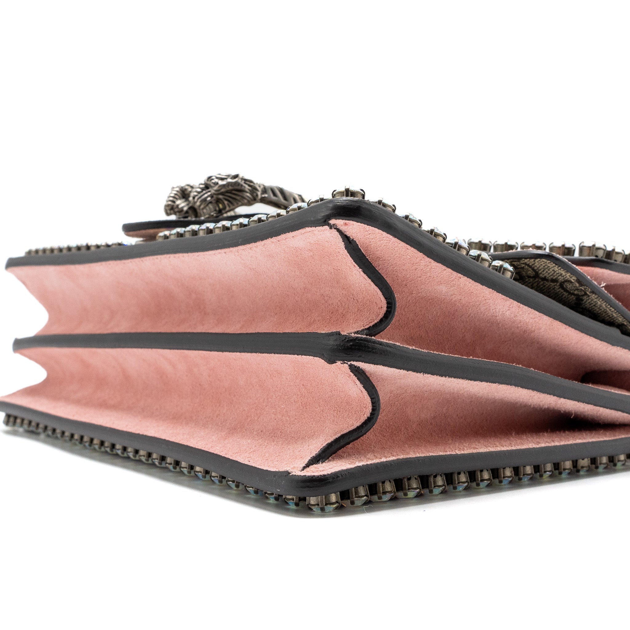 Gucci Dionysus Shoulder Bag GG Supreme Canvas/Suede Pink/Brown Limited Edition SHW - Image 7
