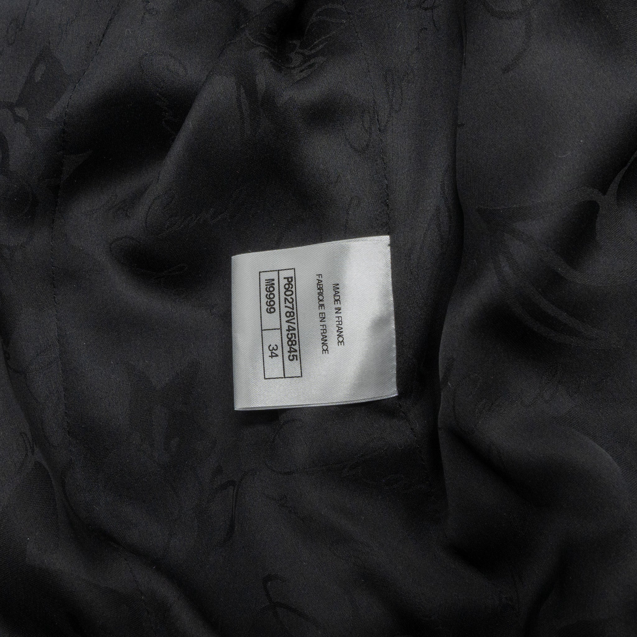 Chanel 19C Size 34 Jacket Cotton Knit Black/White - Image 7