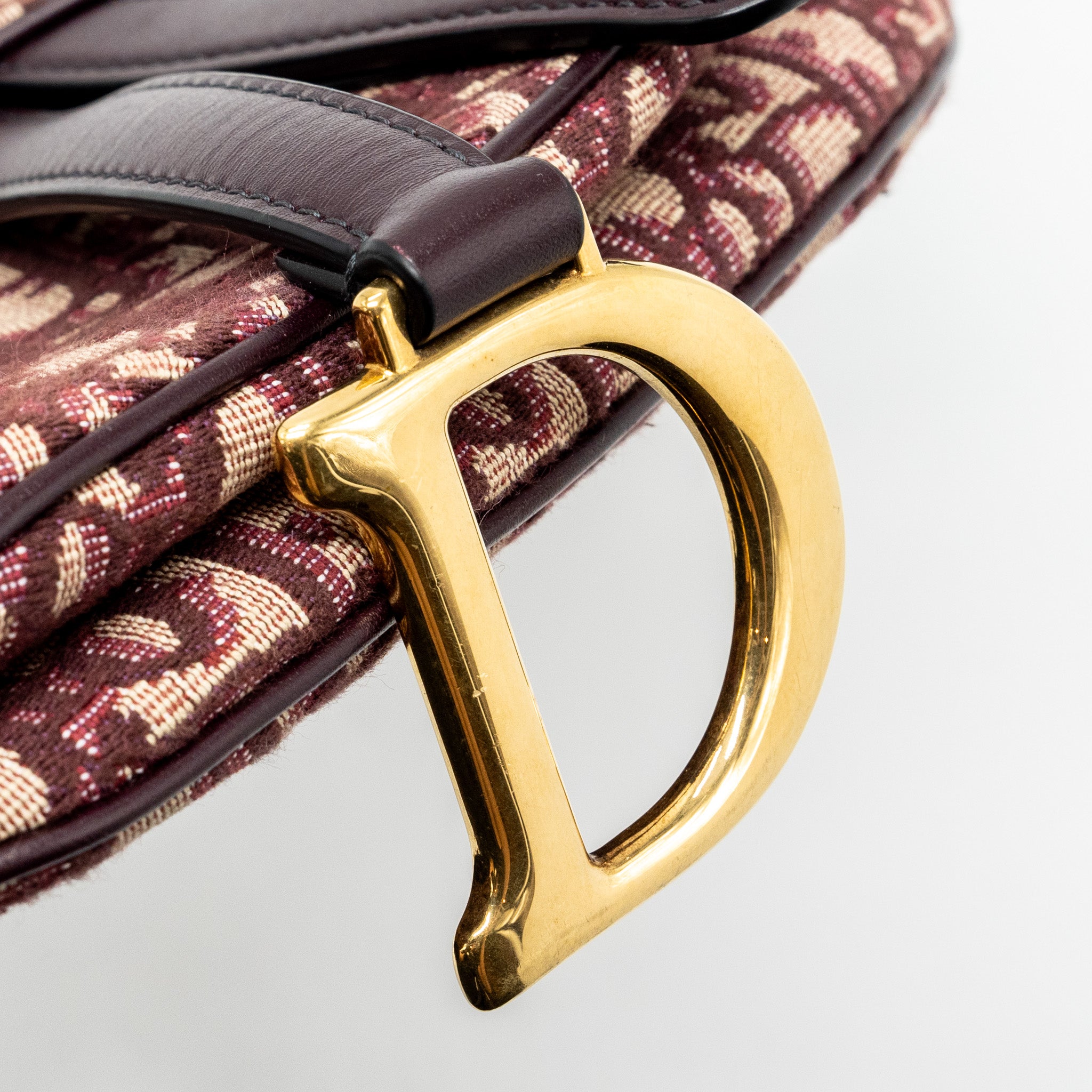 Dior Medium Saddle Bag Red Oblique Embroidery GHW With An Extra Dior Strap - Image 8
