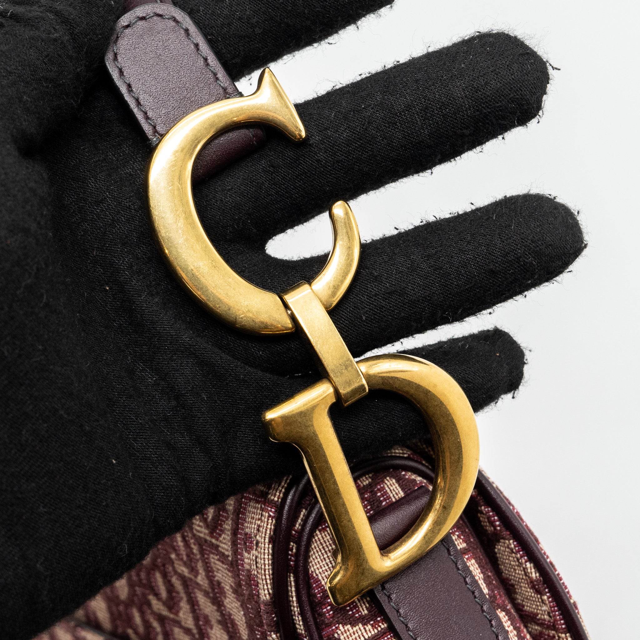 Dior Medium Saddle Bag Red Oblique Embroidery GHW With An Extra Dior Strap - Image 11