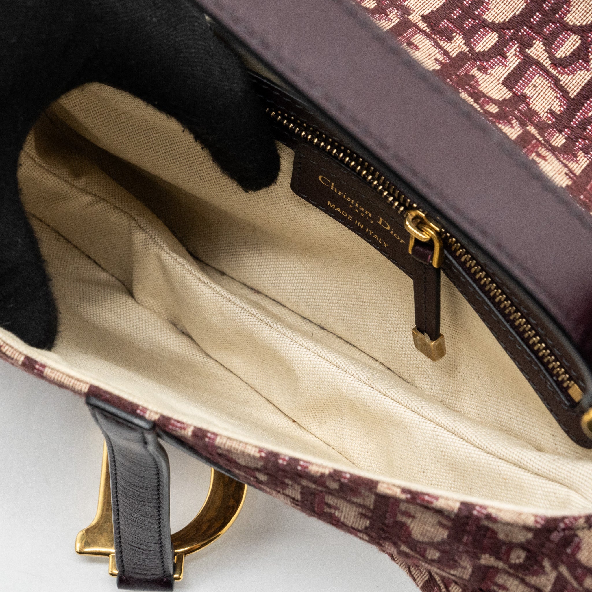 Dior Medium Saddle Bag Red Oblique Embroidery GHW With An Extra Dior Strap - Image 12