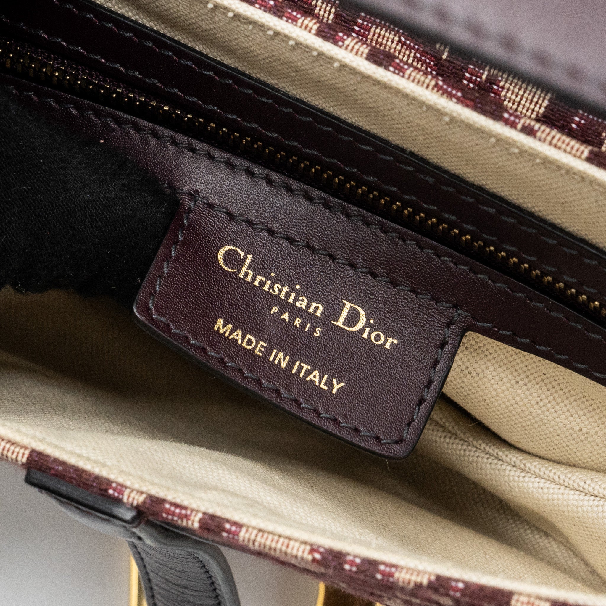 Dior Medium Saddle Bag Red Oblique Embroidery GHW With An Extra Dior Strap - Image 13
