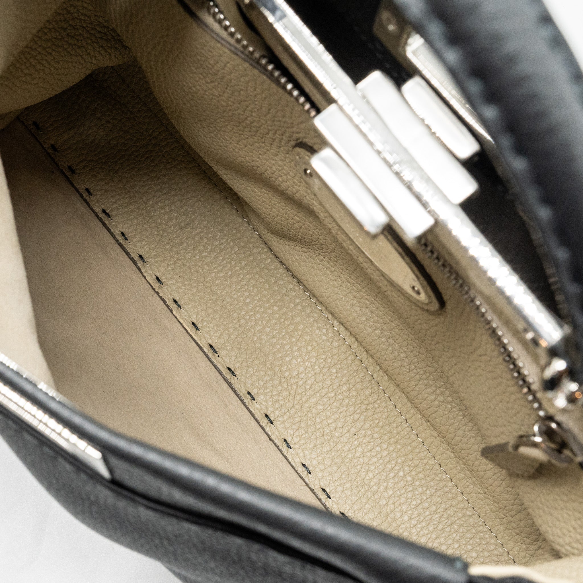 Fendi Medium Peekaboo Bag Selleria Leather Black SHW - Image 10