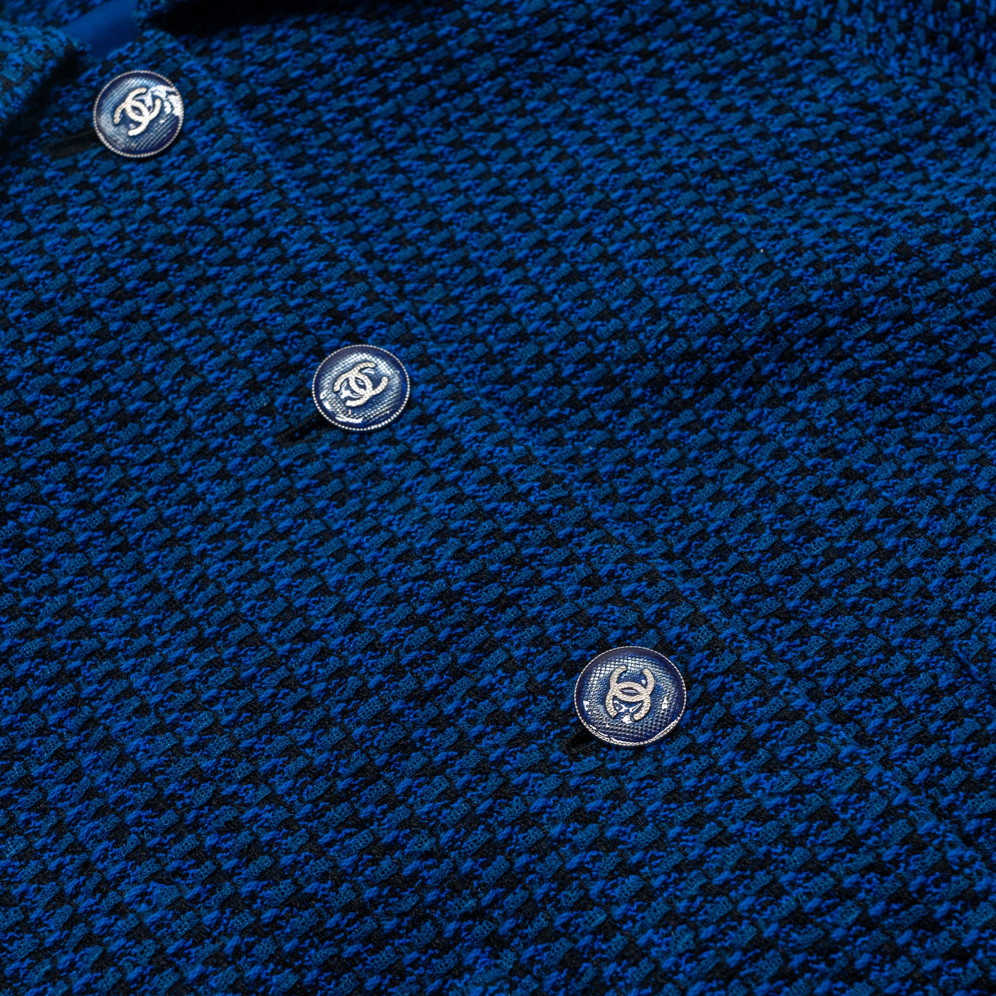 Chanel size 40 22P Blouson jacket cotton/wool/polyamide dark blue - Image 4