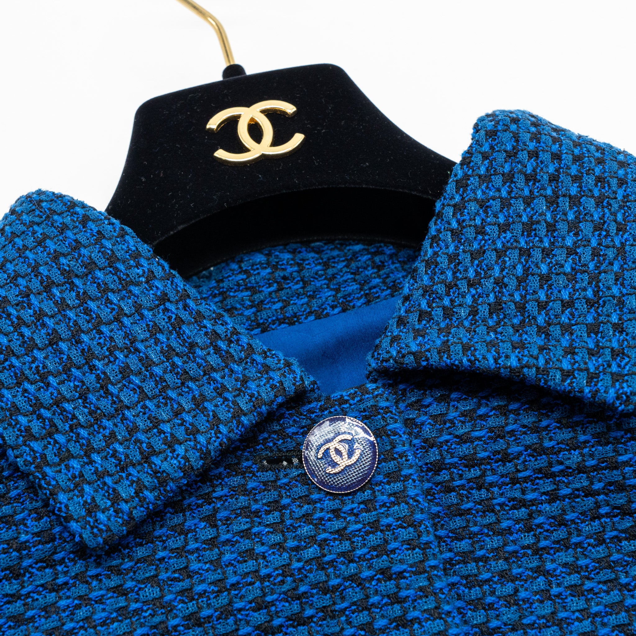 Chanel size 40 22P Blouson jacket cotton/wool/polyamide dark blue - Image 5