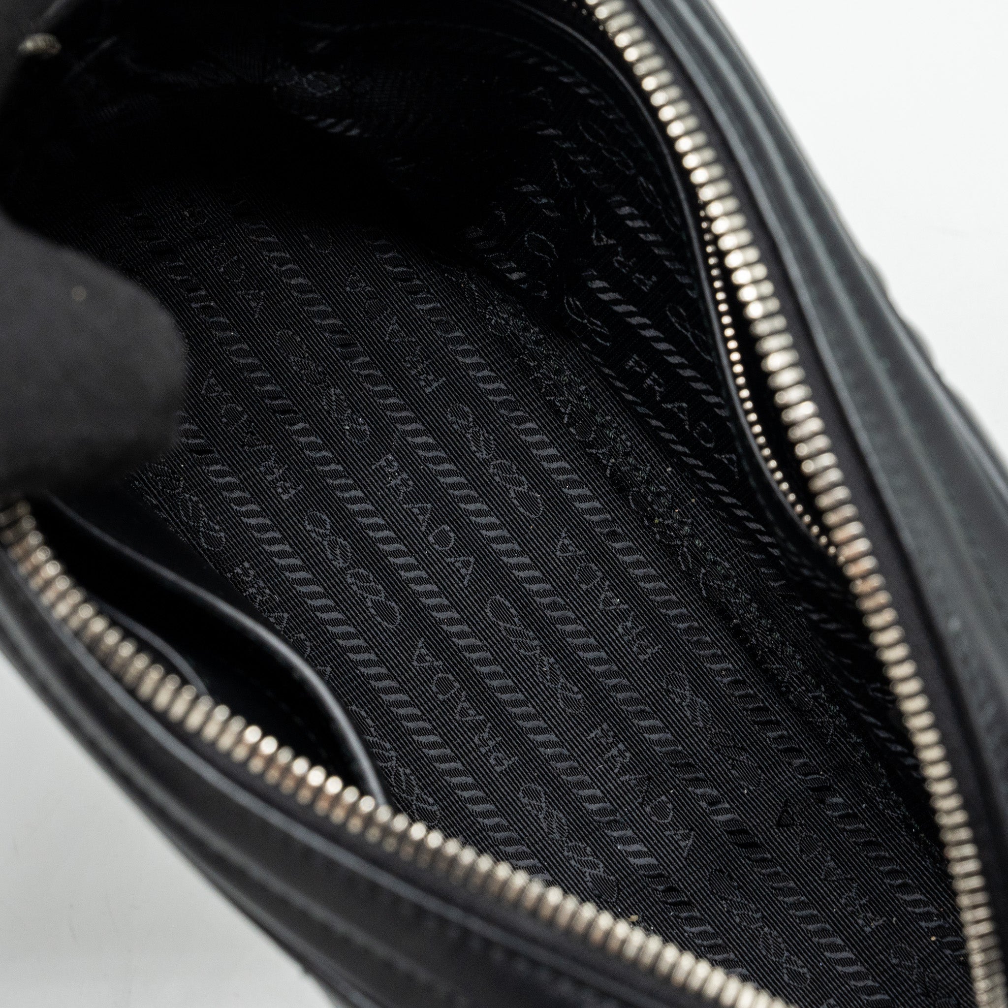 Prada Diagramme Camera Crossbody Bag Calfskin Black Ruthenium Hardware - Image 9