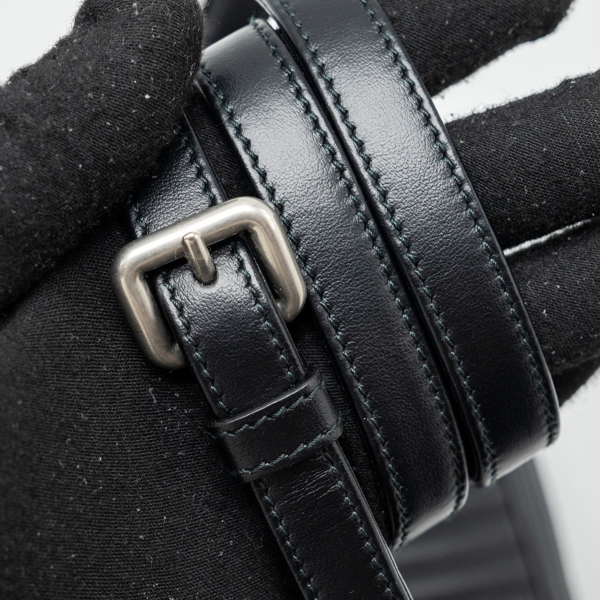 Prada Diagramme Camera Crossbody Bag Calfskin Black Ruthenium Hardware - Image 12