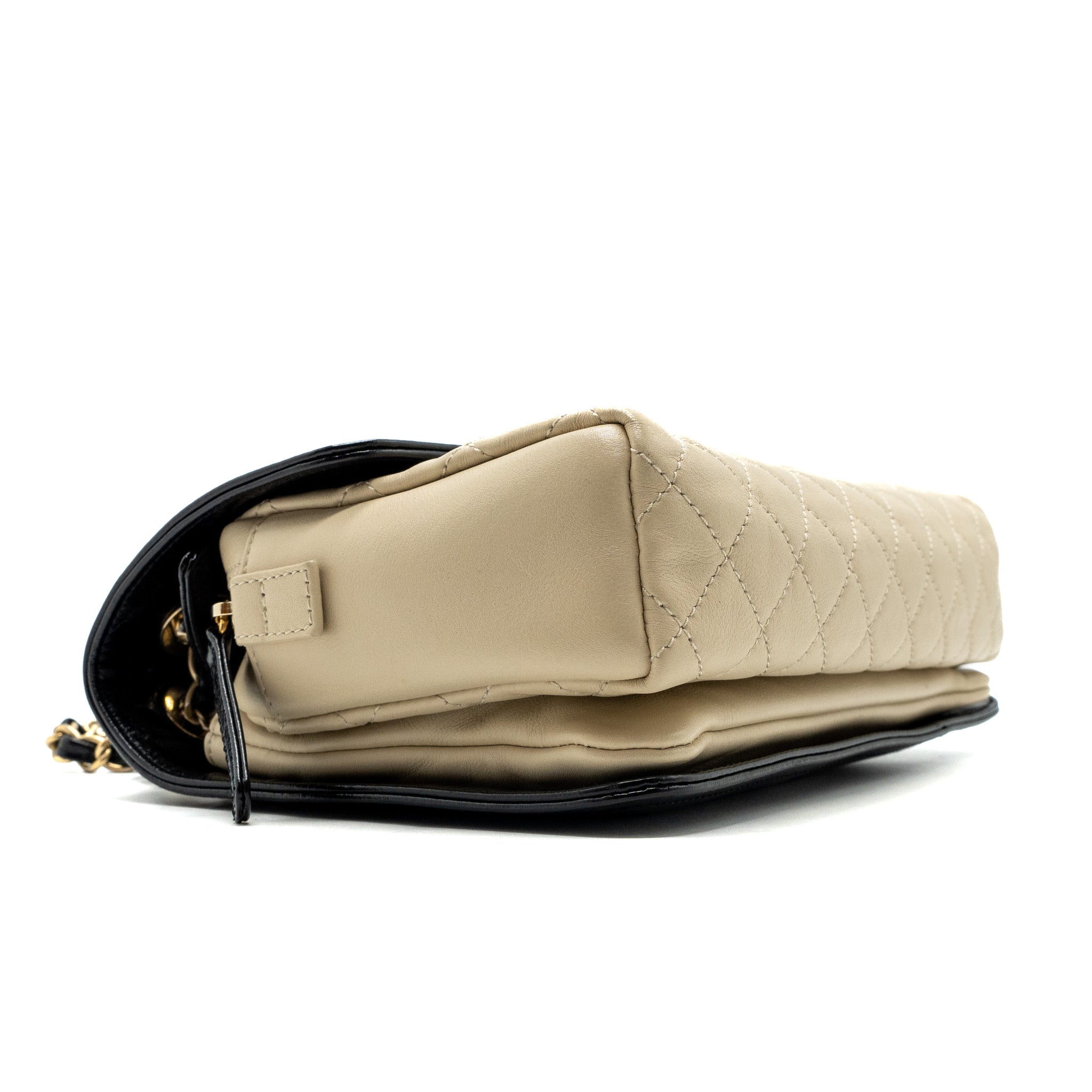 Chanel Medium In The Mix Flap Bag Leather Black/Beige/Cream GHW - Image 7