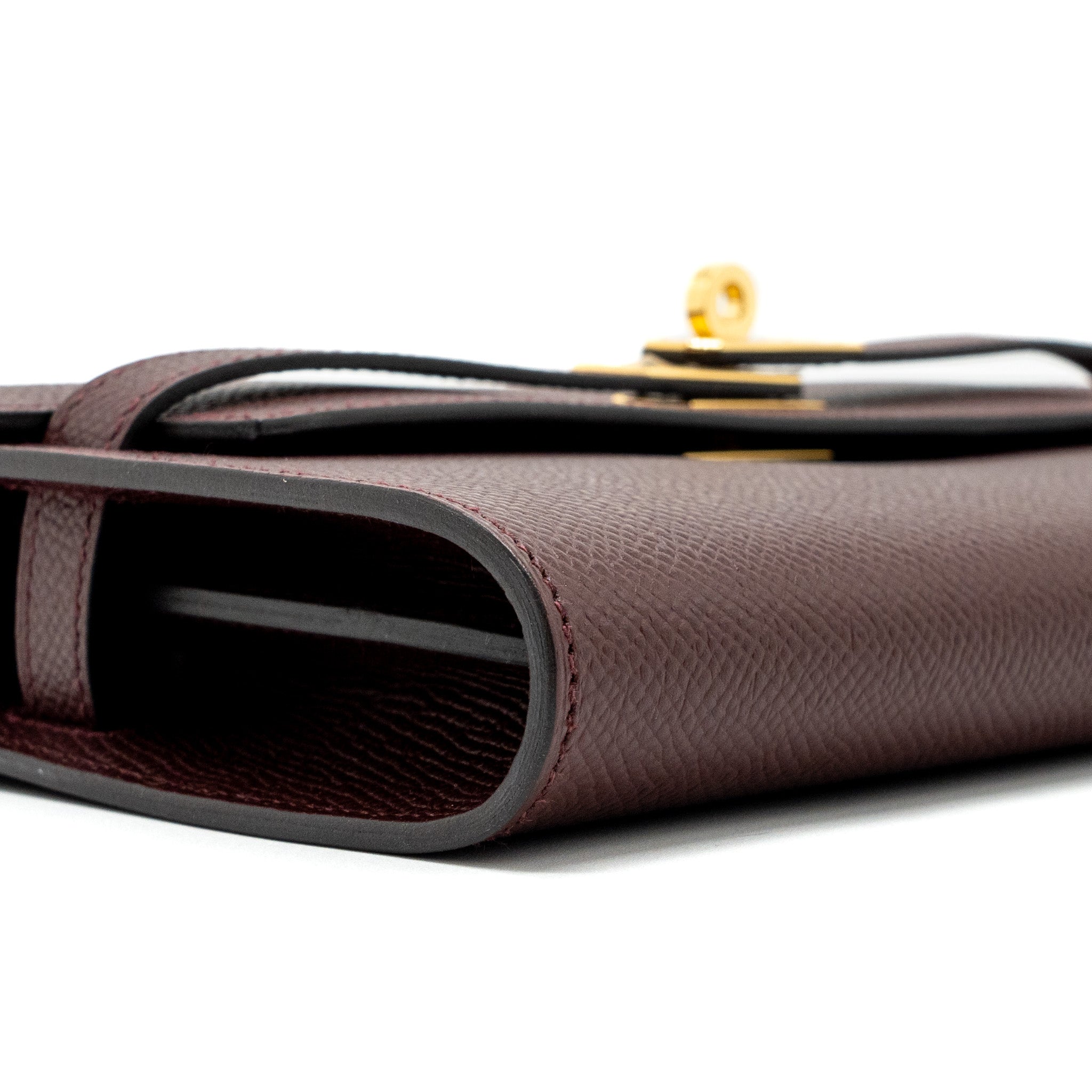 Hermes Kelly To Go Epsom 57 Bordeaux GHW Stamp U - Image 7