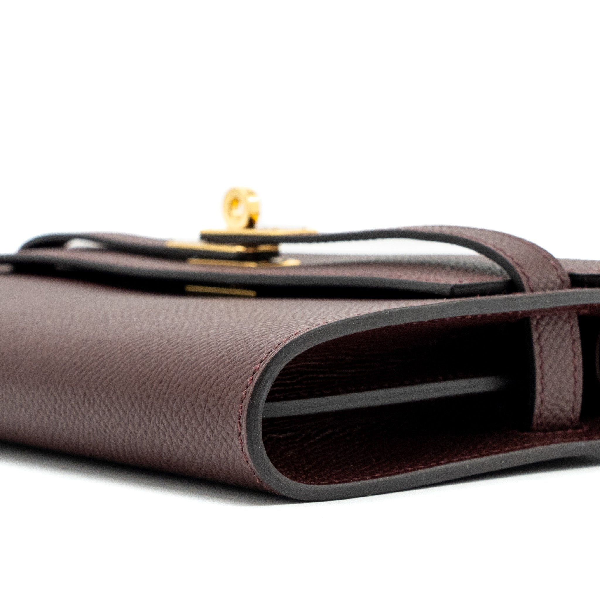 Hermes Kelly To Go Epsom 57 Bordeaux GHW Stamp U - Image 8