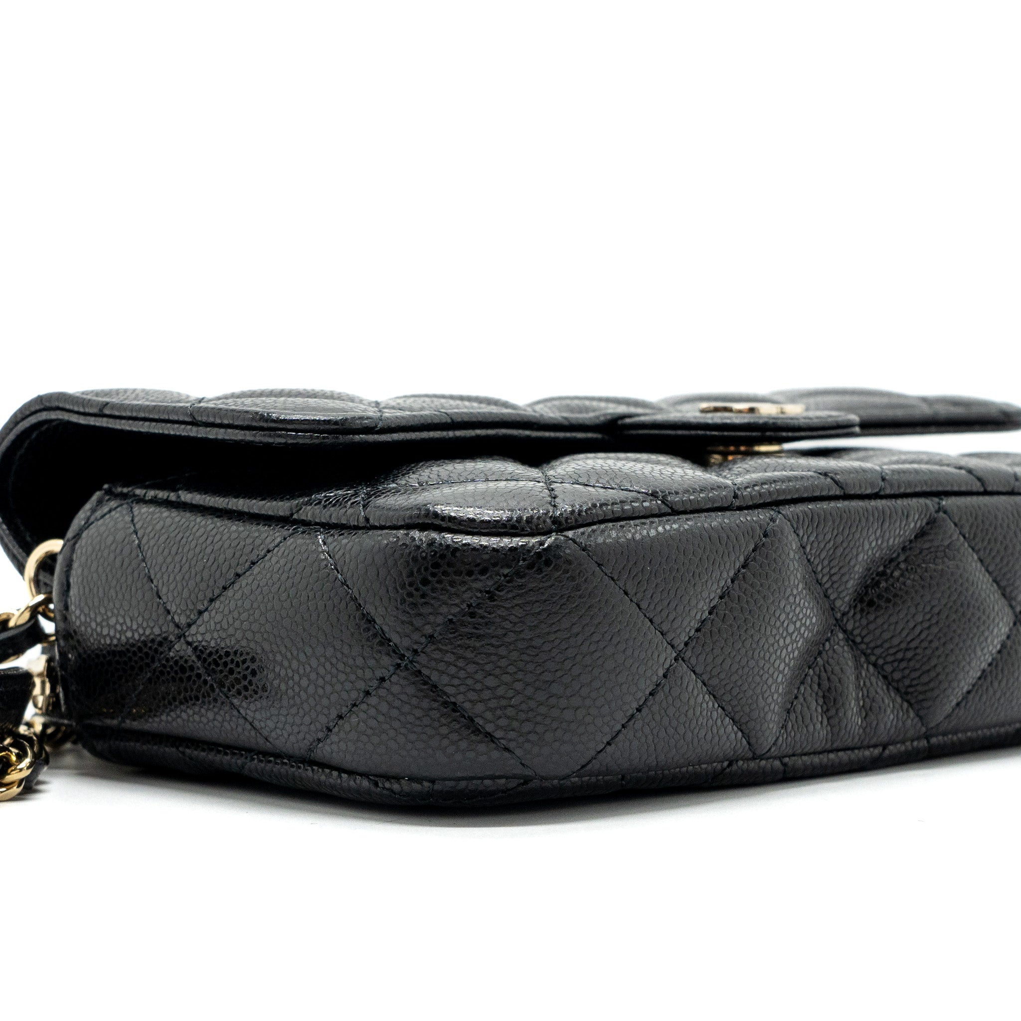 Chanel Double Pocket Wallet On Chain Caviar Black LGHW(Microchip) - Image 7