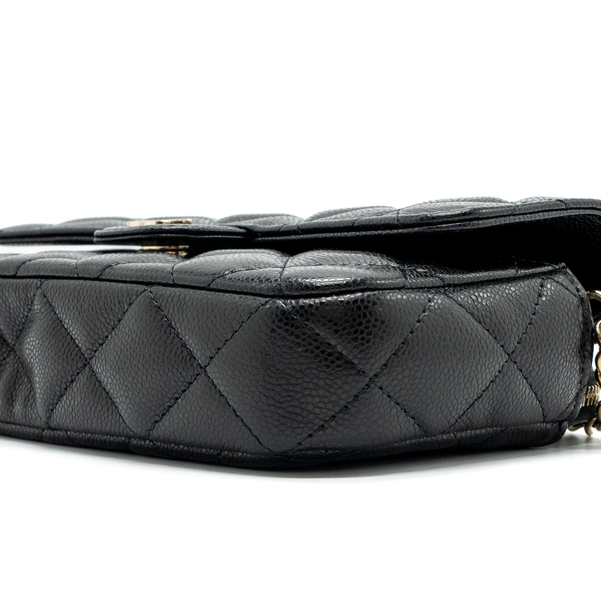 Chanel Double Pocket Wallet On Chain Caviar Black LGHW(Microchip) - Image 8