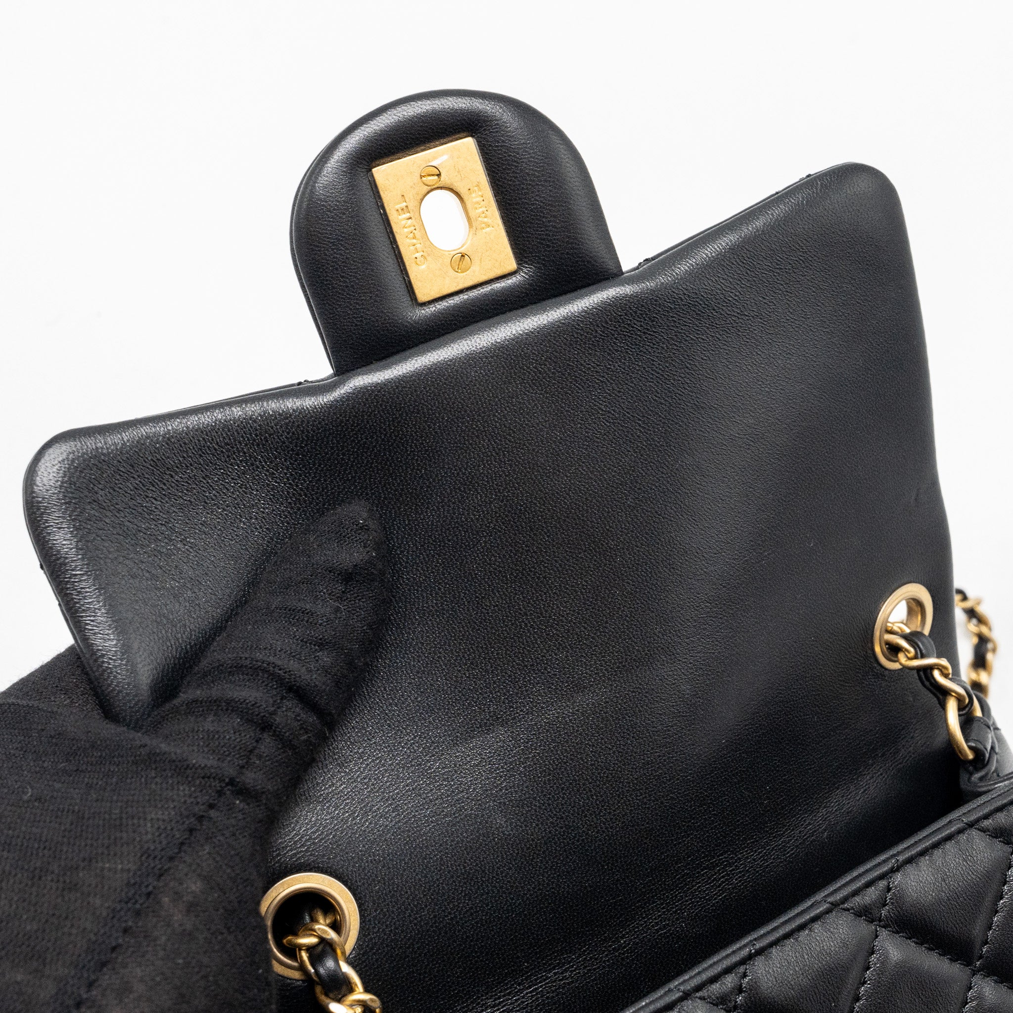 Chanel Pearl Crush Mini Square Lambskin Black GHW (Microchip) - Image 10
