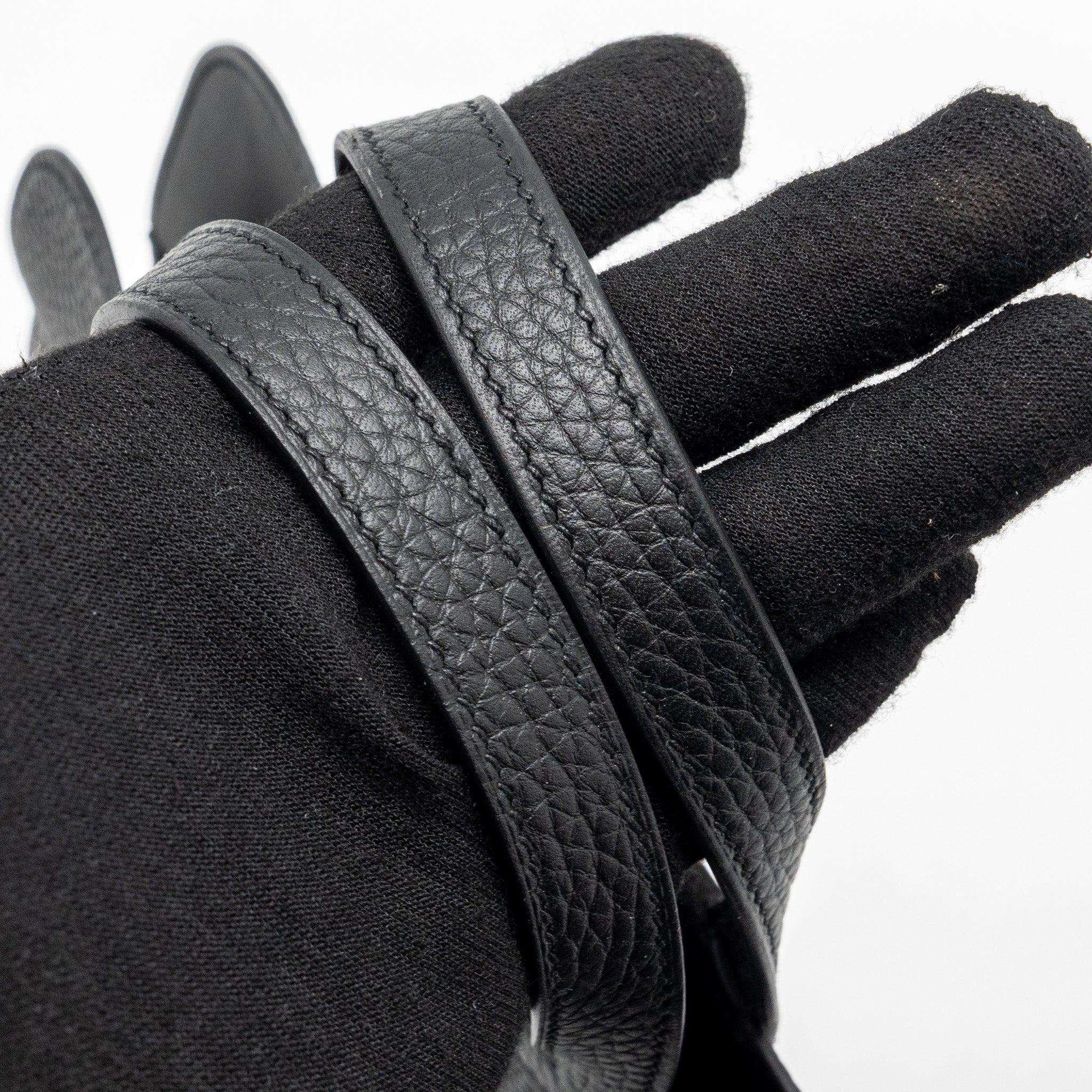 Hermes halzan 25 clemence Black GHW stamp B - Image 6
