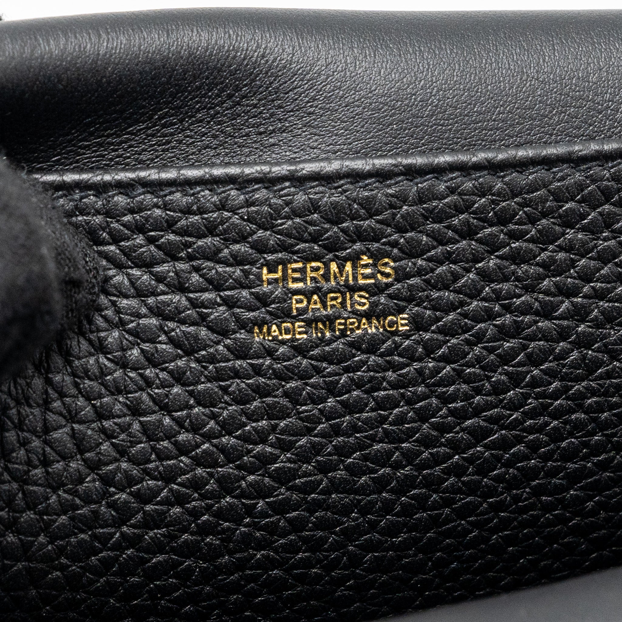 Hermes halzan 25 clemence Black GHW stamp B - Image 9
