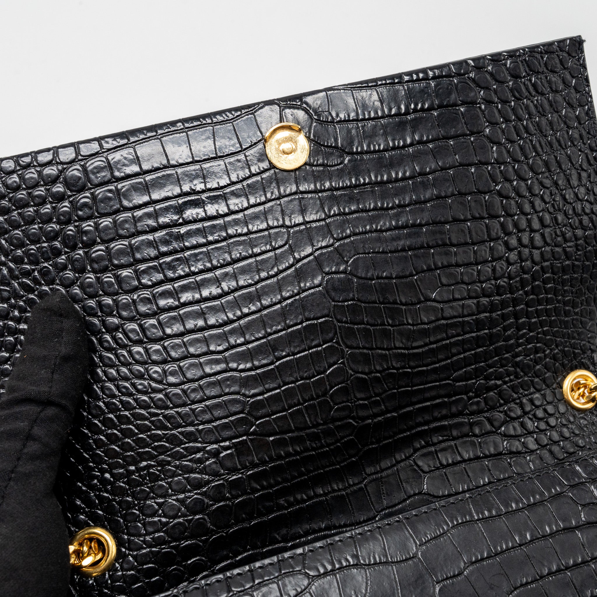 Saint Laurent Kate bag Tassel croc-embossed black GHW - Image 10