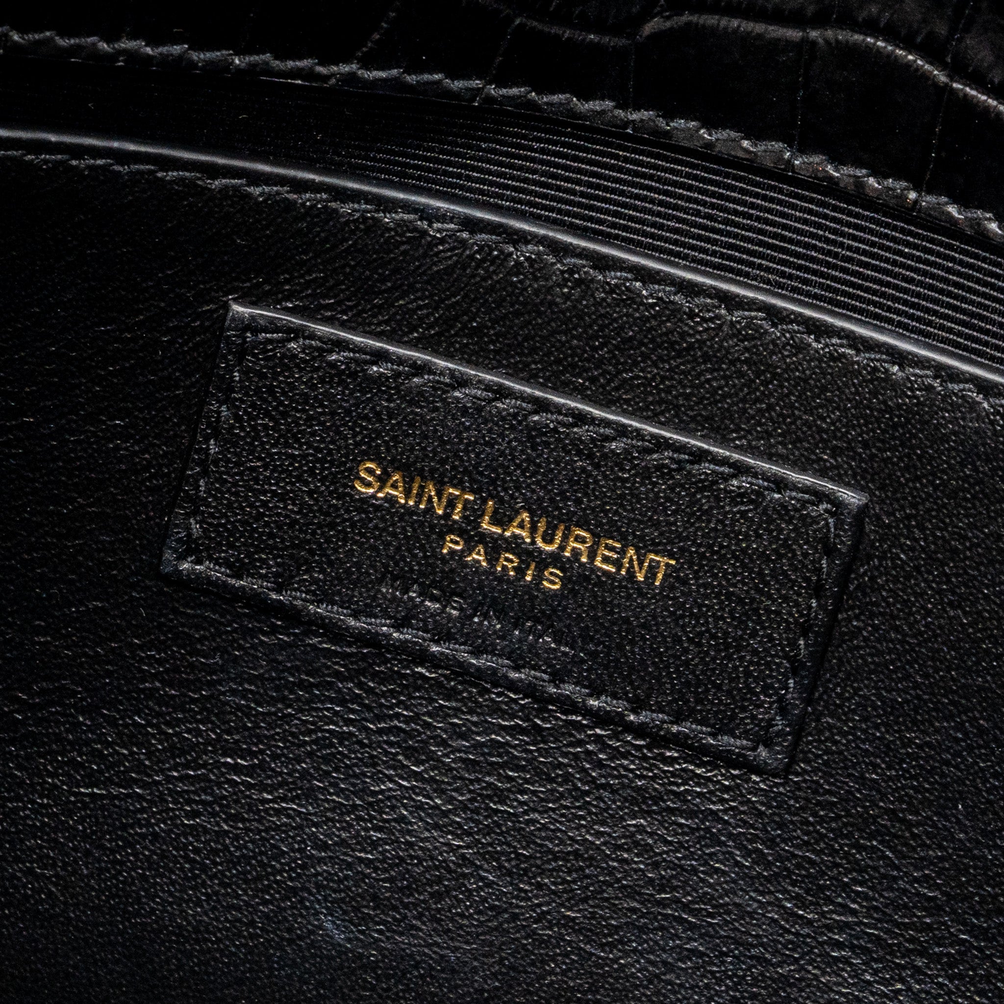 Saint Laurent Kate bag Tassel croc-embossed black GHW - Image 13