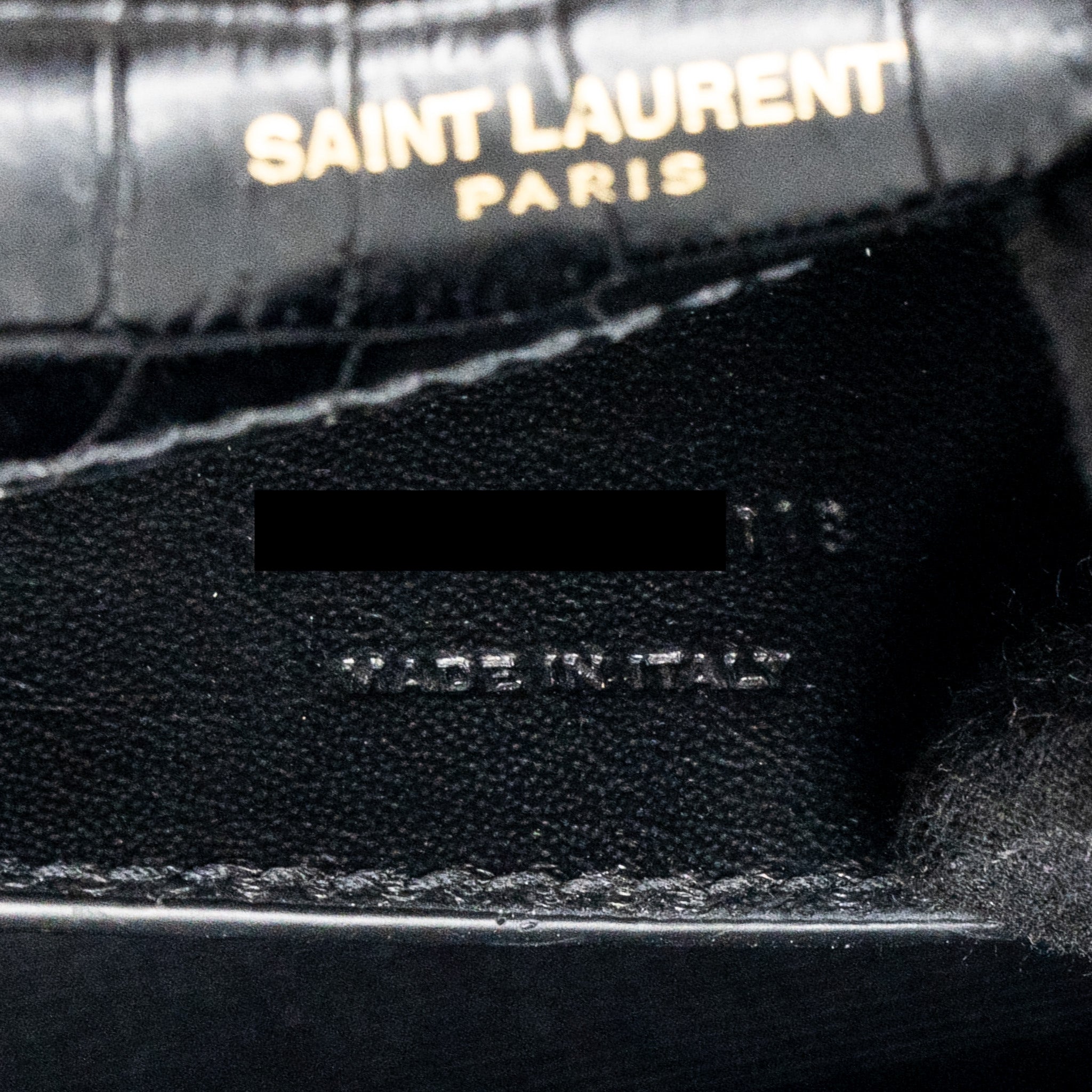 Saint Laurent Kate bag Tassel croc-embossed black GHW - Image 14
