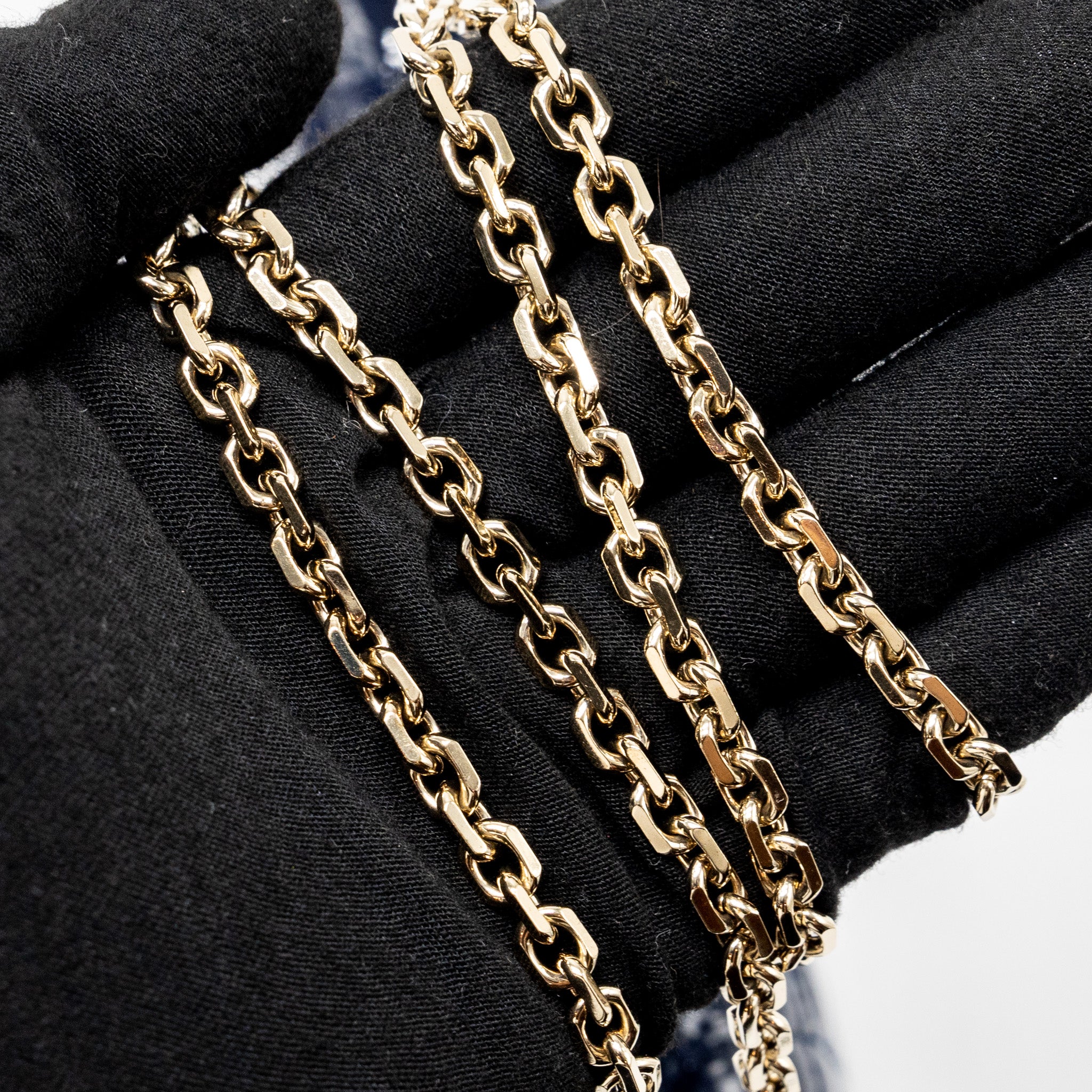 Dior Lady Dior Pouch with Chain patent dark blue LGHW - Image 9