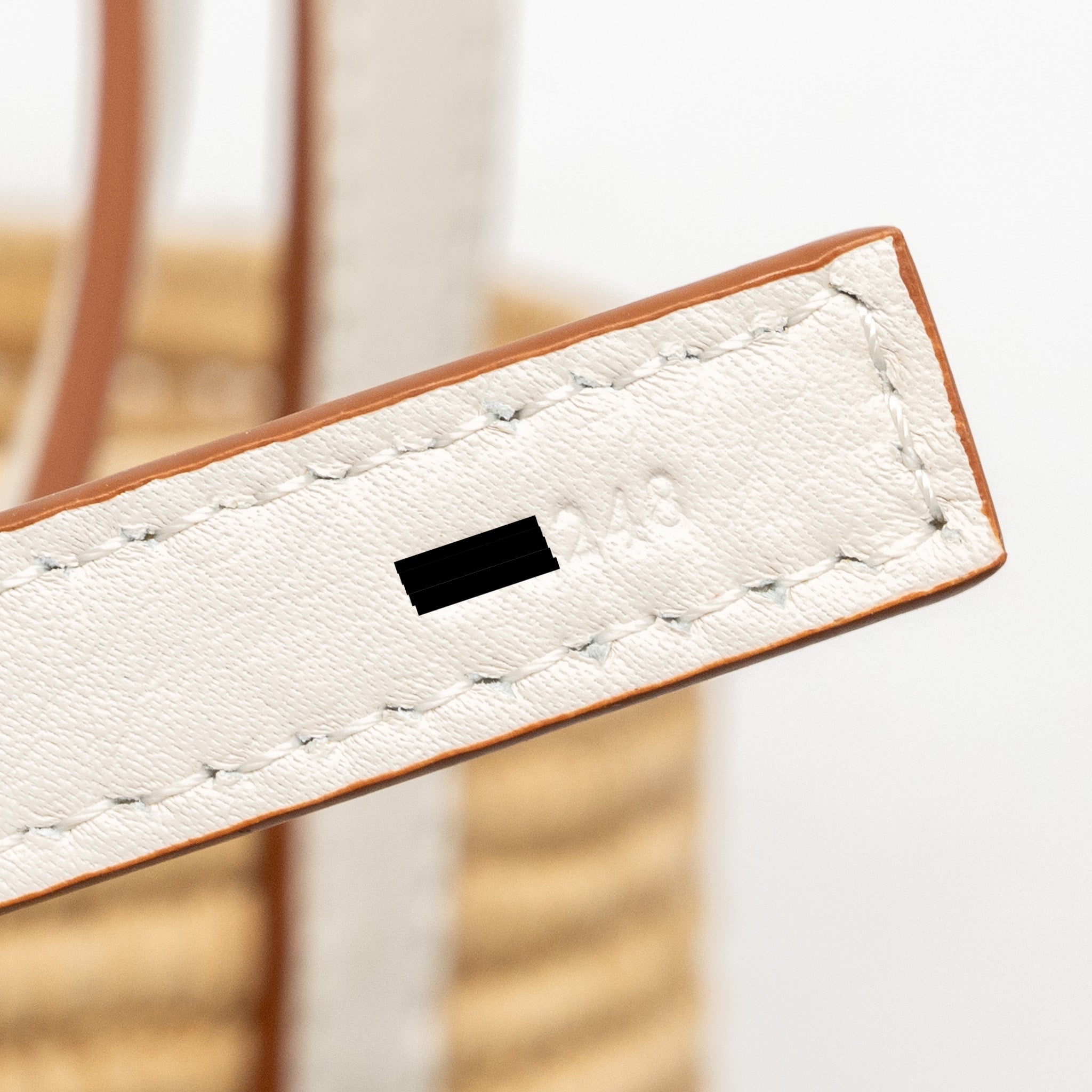 Loewe small square basket bag raffia/ calfskin white SHW - Image 12