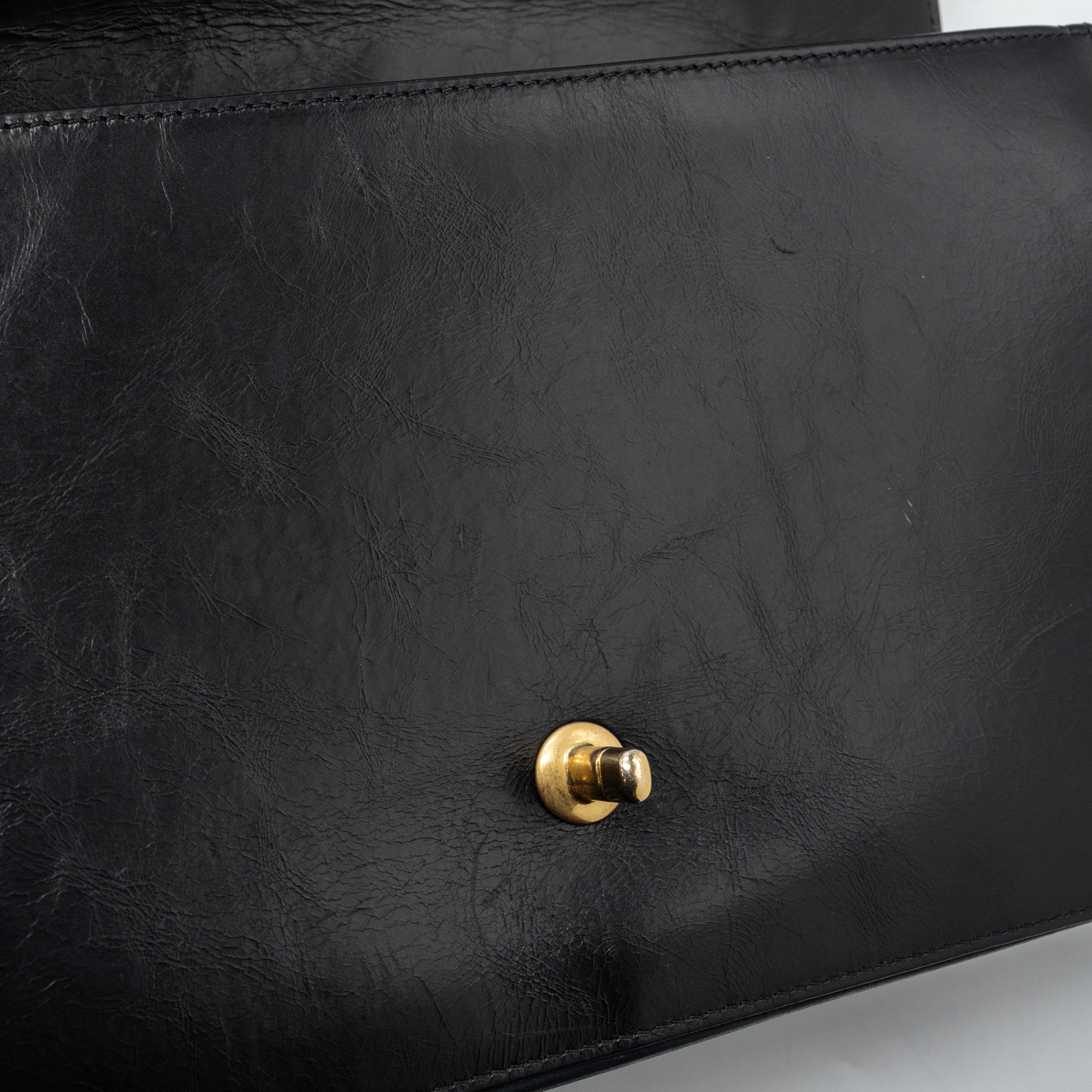Chanel Flap Bag with chains handle calfskin black GHW - Image 11