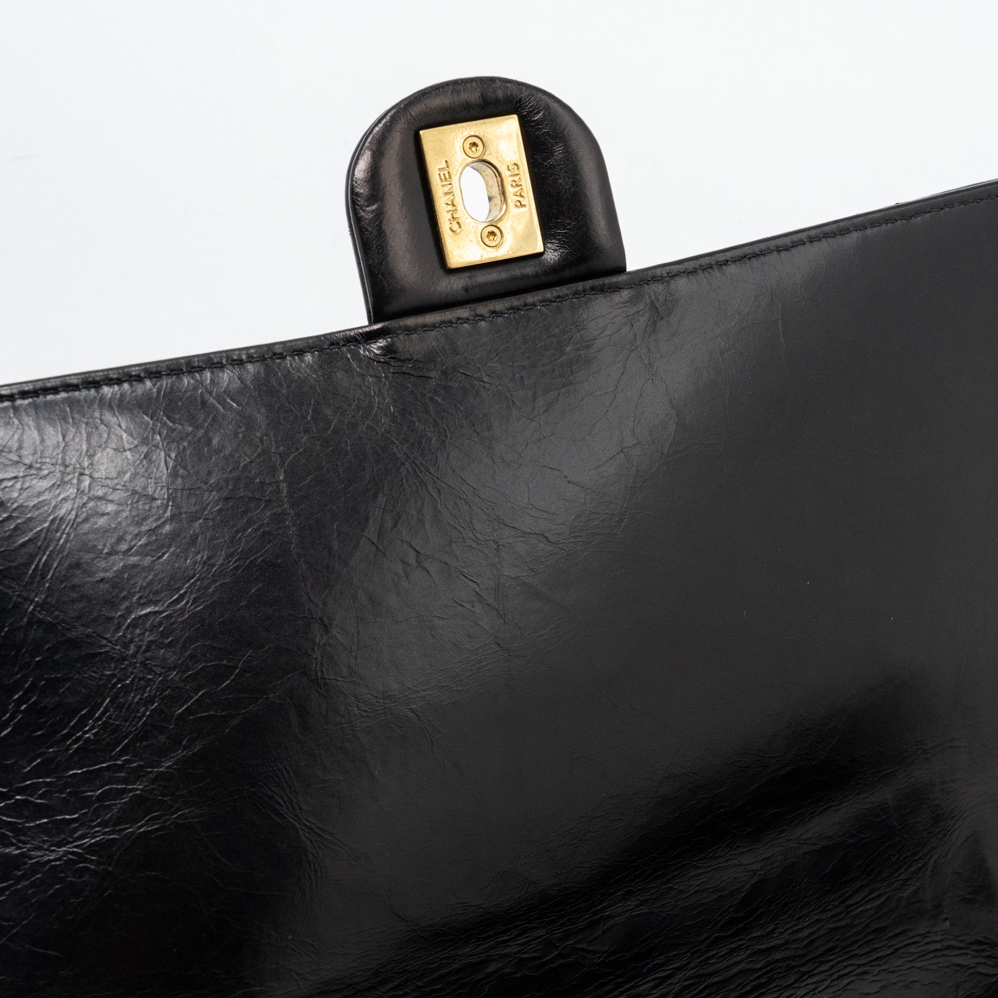 Chanel Flap Bag with chains handle calfskin black GHW - Image 12