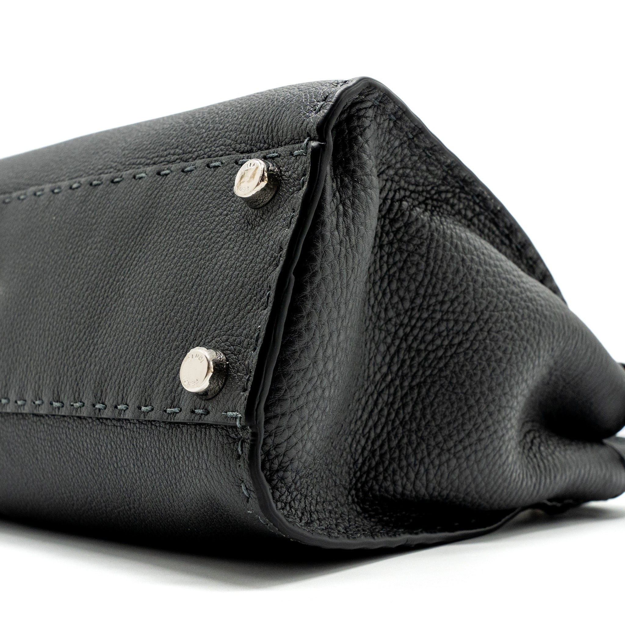 Fendi Medium Peekaboo Bag Selleria Leather Black SHW - Image 7