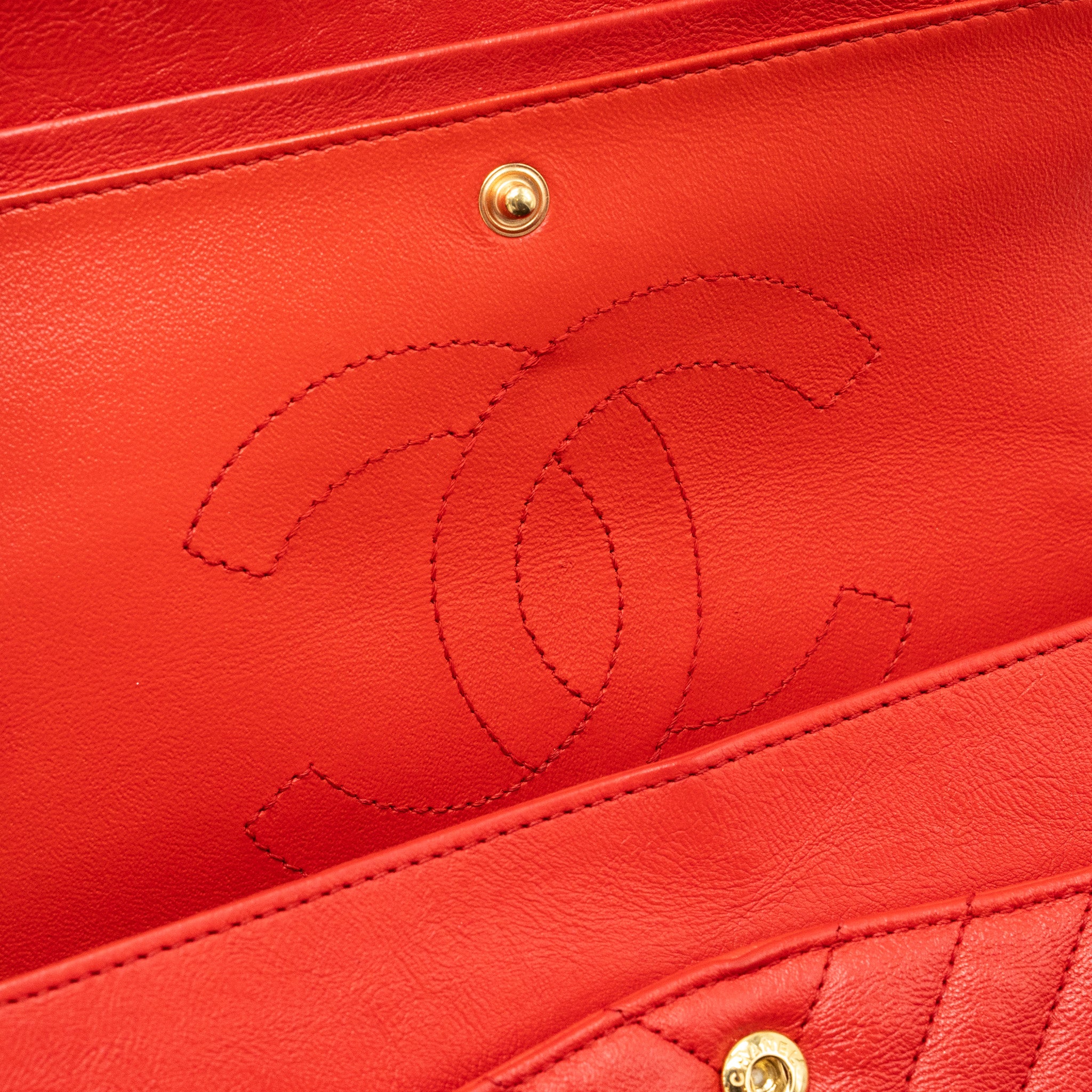 Chanel Small 2.55 Reissue Flap Bag Chevron Calfskin Red GHW - Image 13