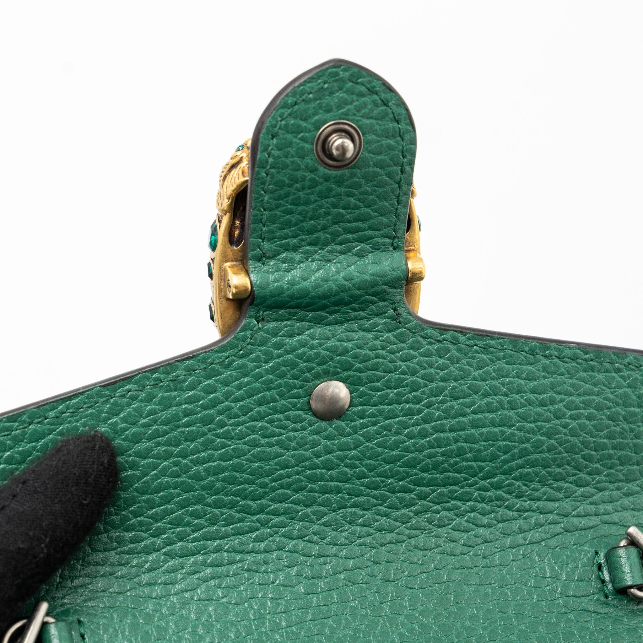 Gucci Dionysus Super Mini Leather Green GHW - Image 9