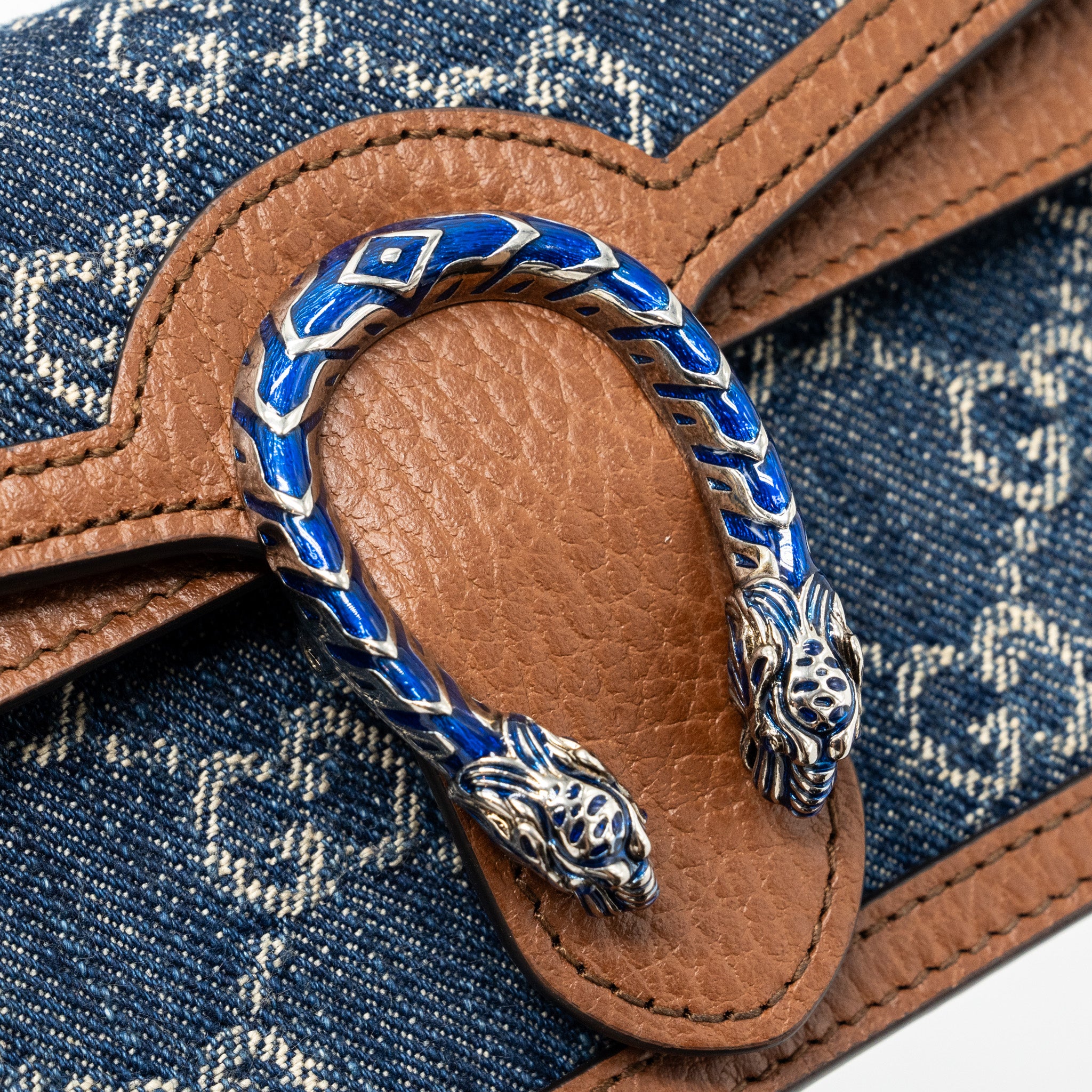Gucci Dionysus Super Mini Blue Denim/ Leather SHW - Image 8