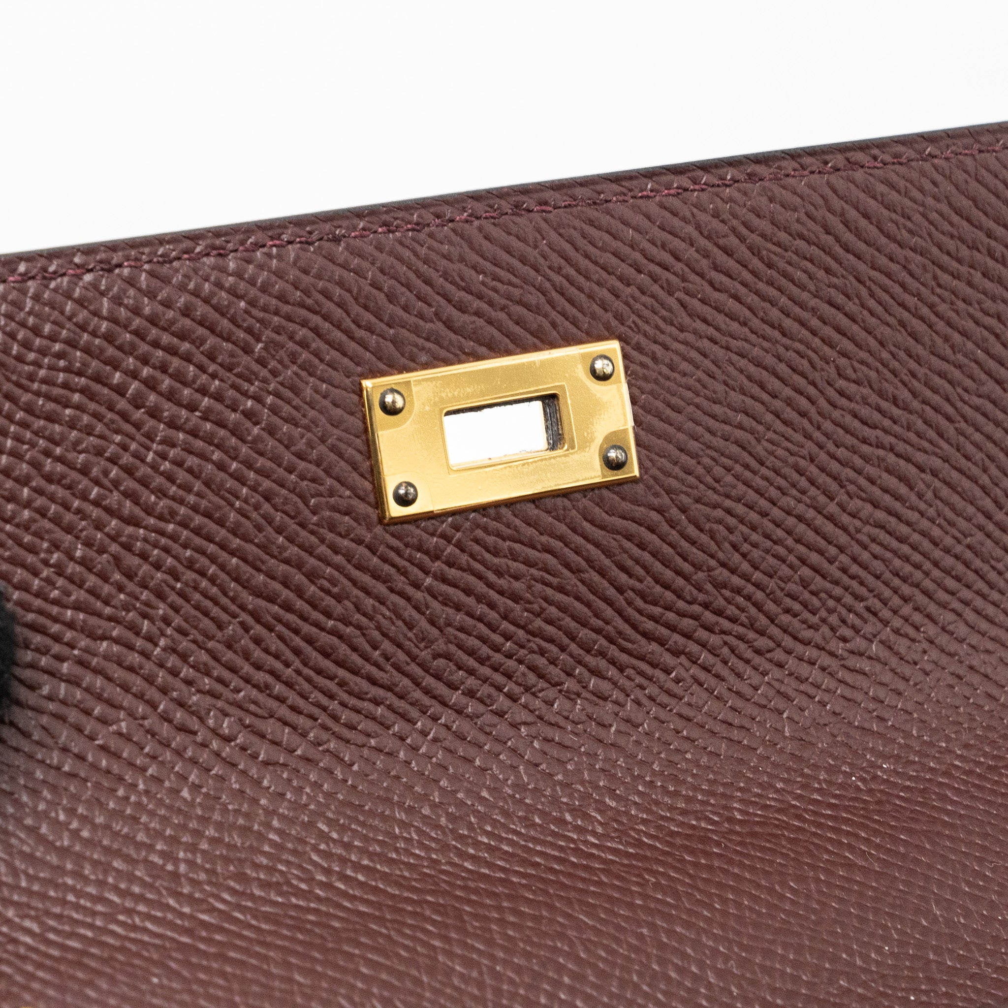 Hermes Kelly To Go Epsom 57 Bordeaux GHW Stamp U - Image 11