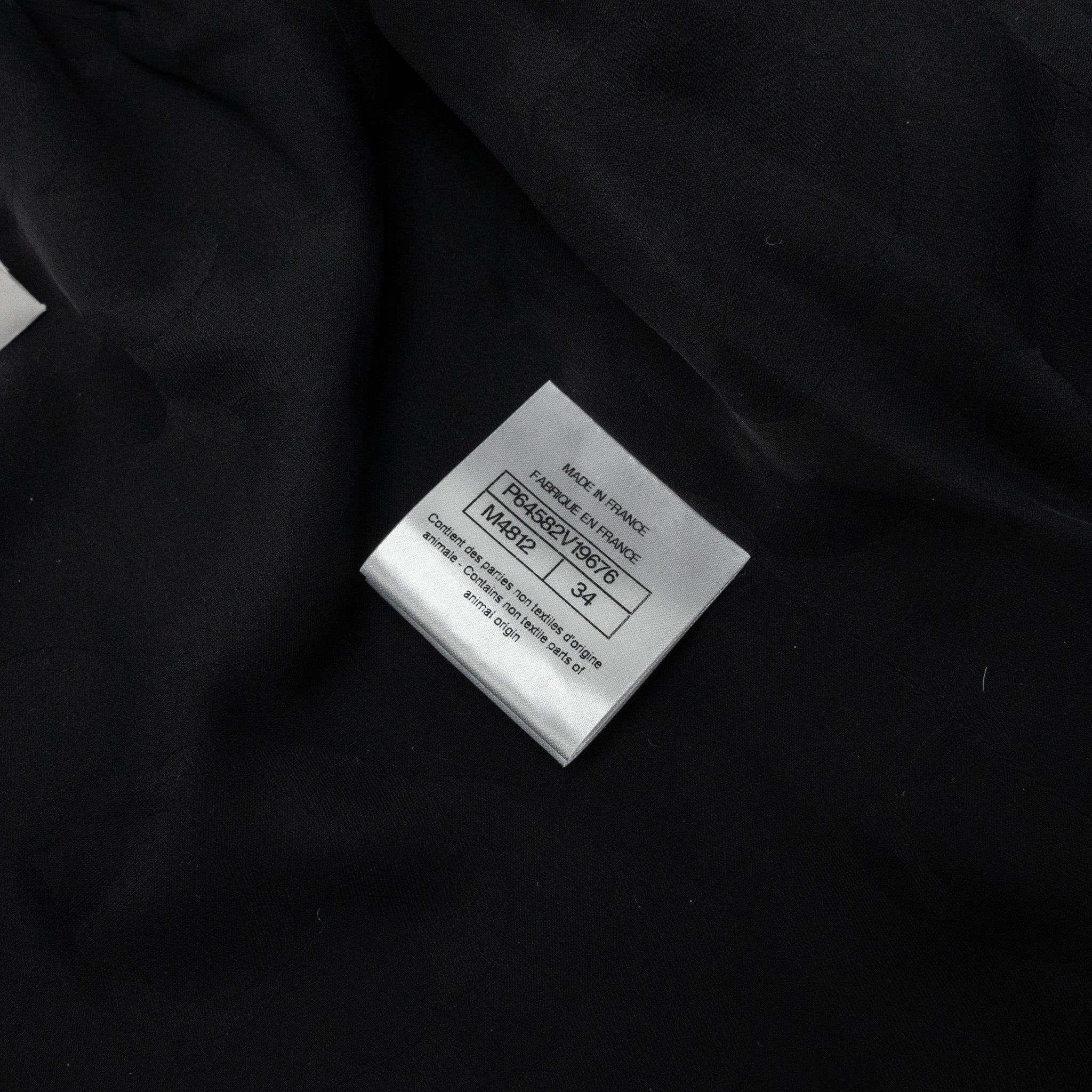 Chanel Size 34 20A Tweed Jacket Wool/Polyamide White/Black - Image 7