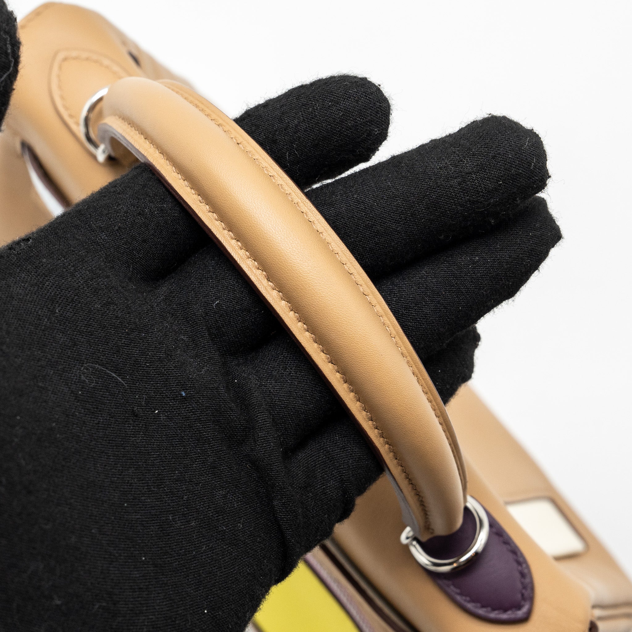 Hermes Kelly 25 colormatic swift chai / blue brume / lime / mauve Sylvestre SHW stamp U - Image 9