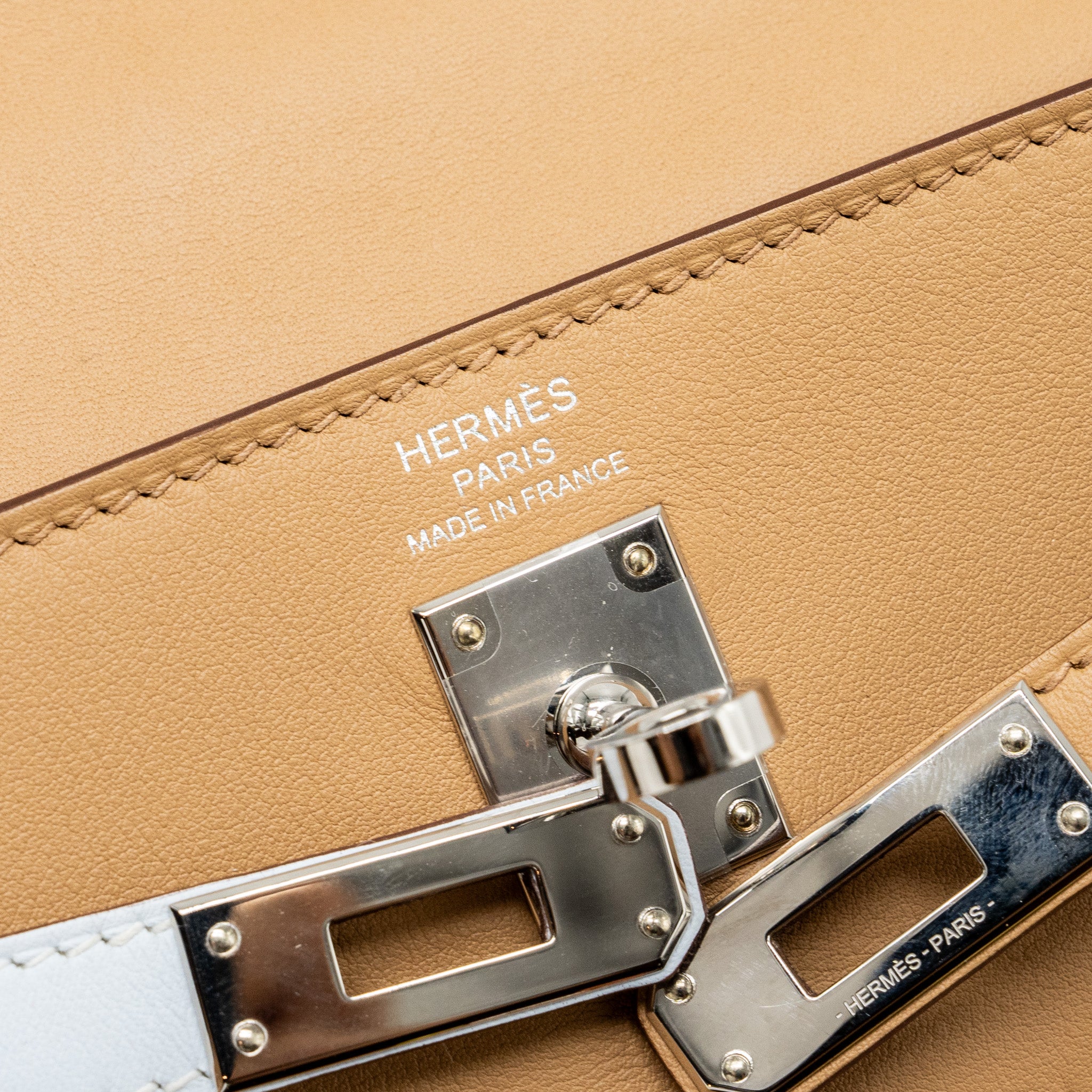 Hermes Kelly 25 colormatic swift chai / blue brume / lime / mauve Sylvestre SHW stamp U - Image 13