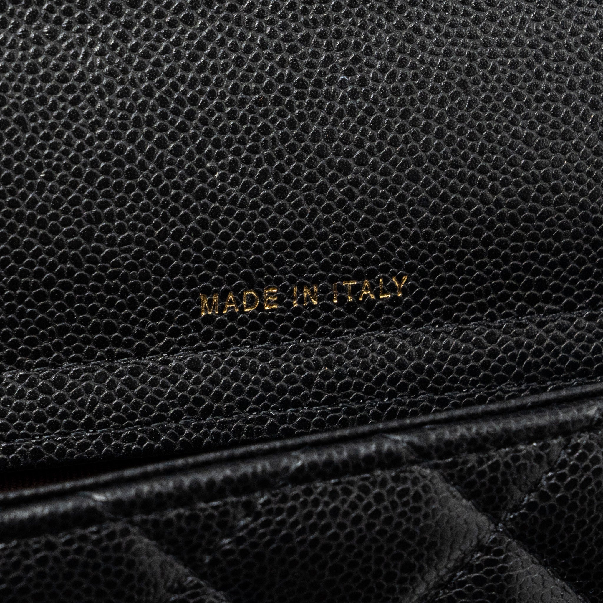 Chanel Double Pocket Wallet On Chain Caviar Black LGHW(Microchip) - Image 12