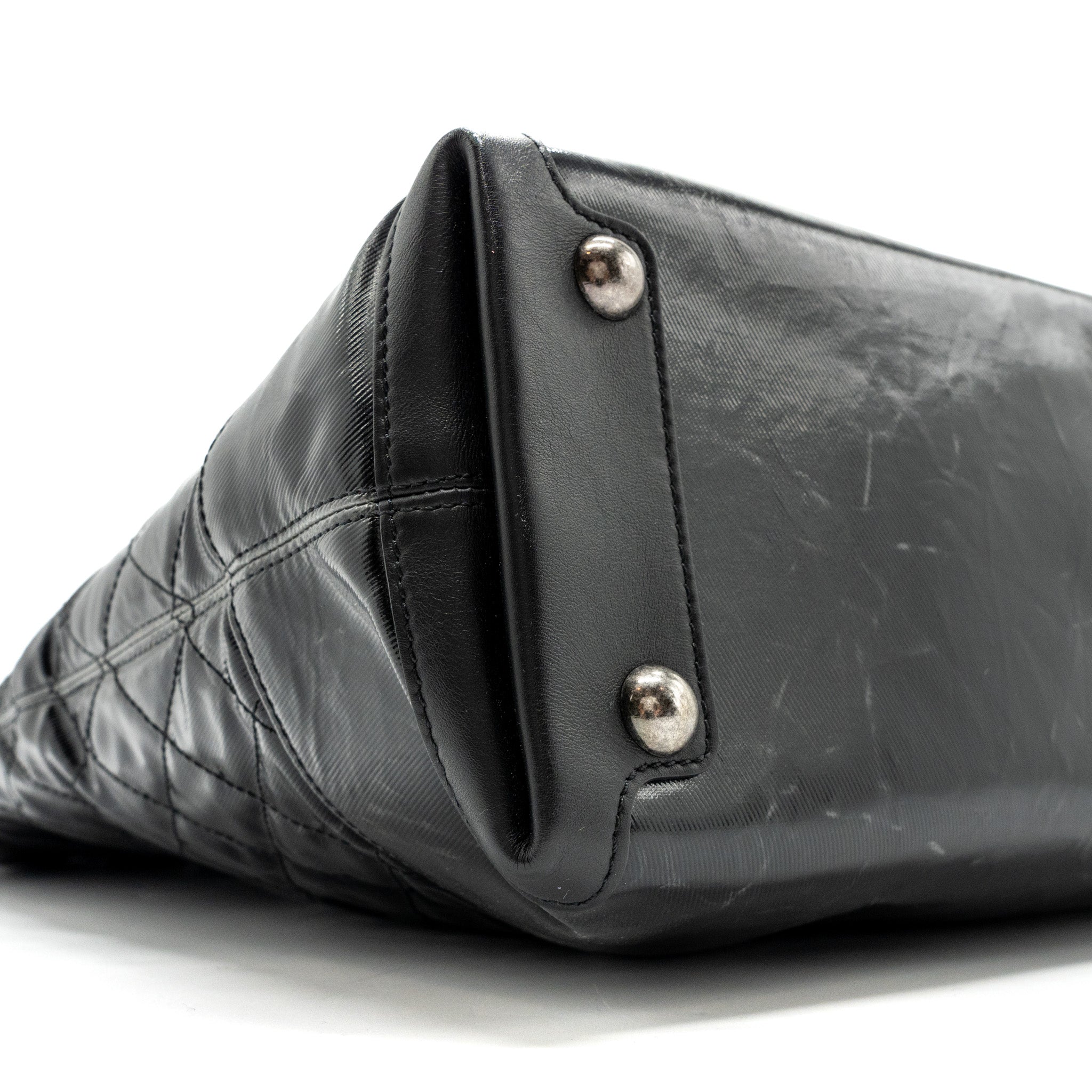 Chanel giant zip shopping bag patent black ruthenium hardware - Image 6