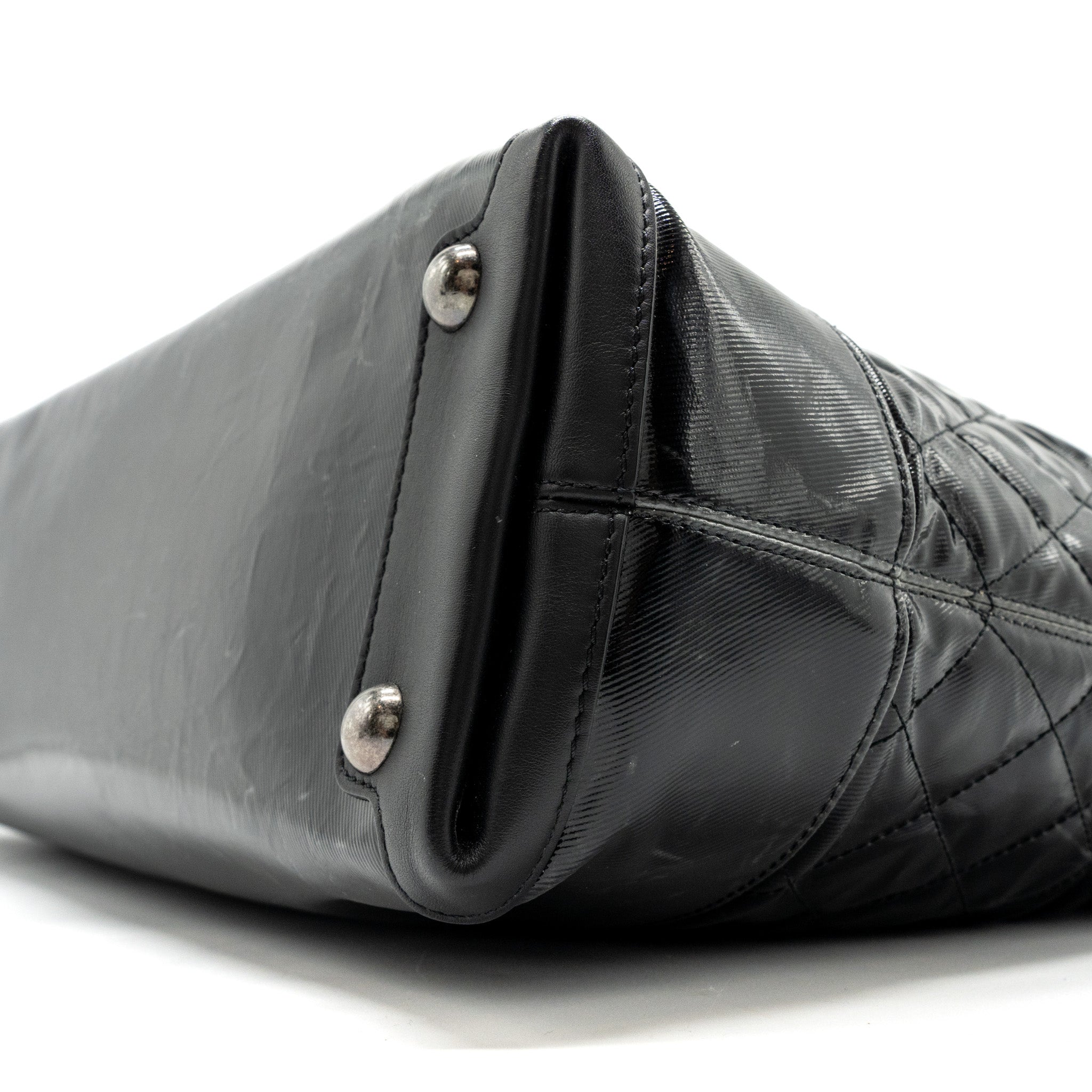 Chanel giant zip shopping bag patent black ruthenium hardware - Image 7