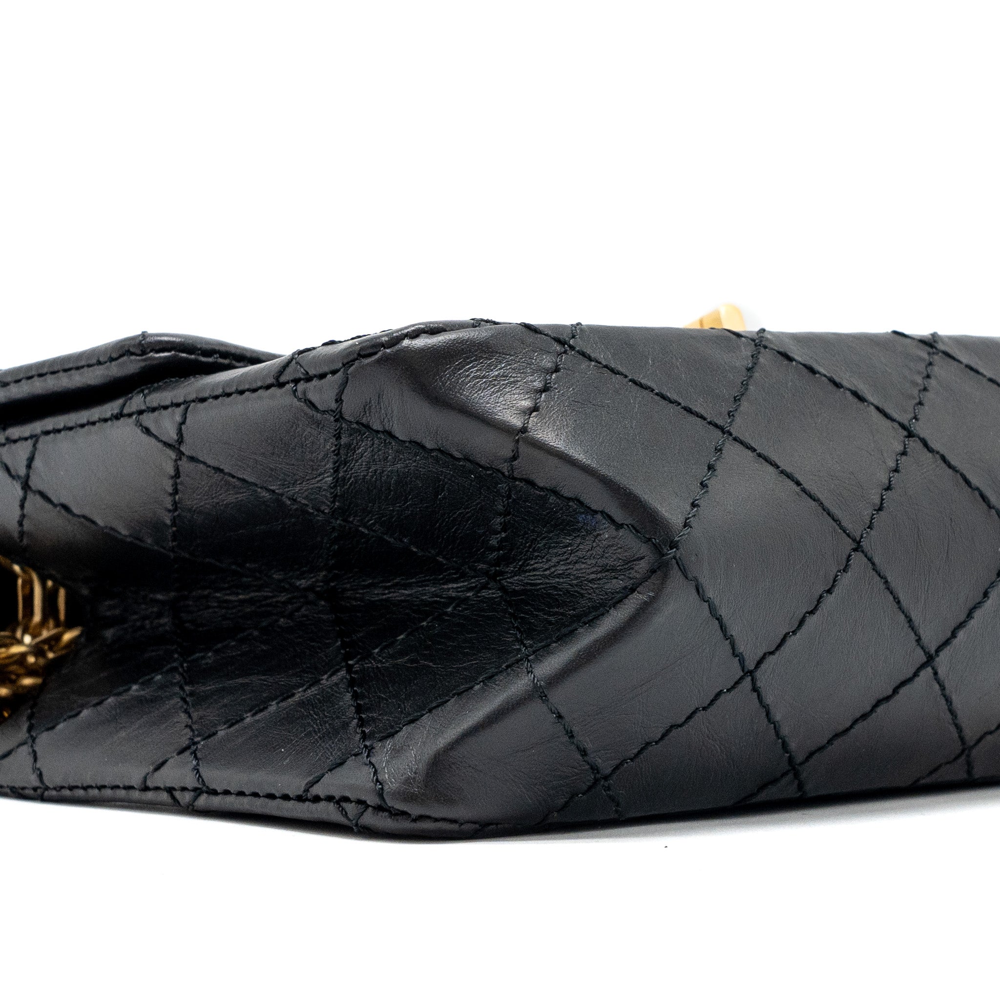 Chanel Mini 2.55 Reissue Aged Calfskin Black GHW (Microchip) - Image 6
